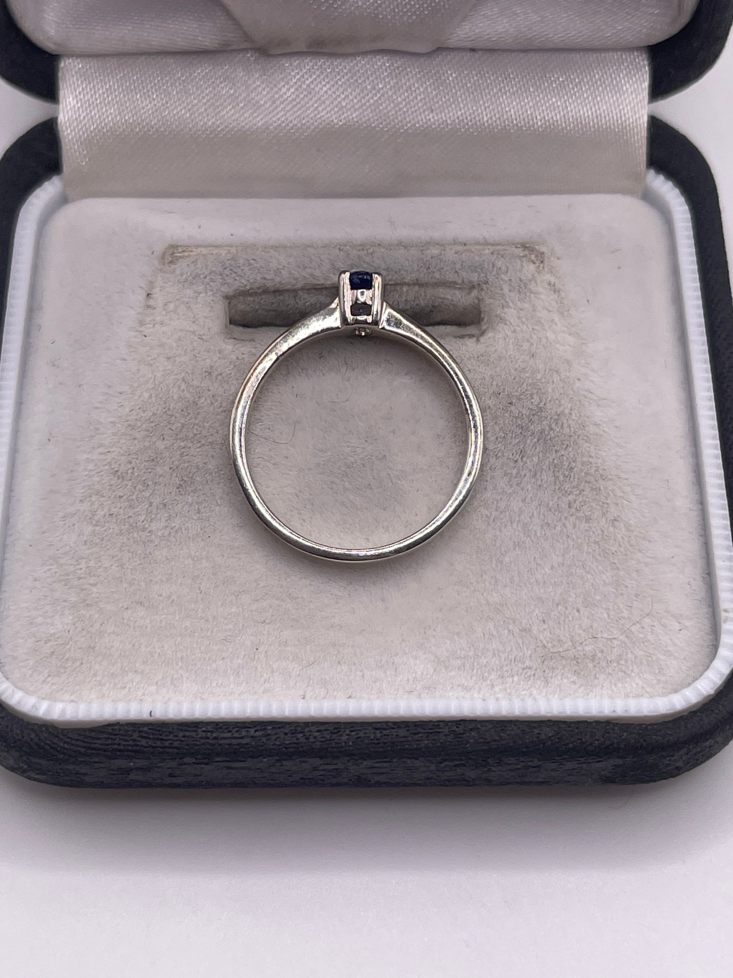 Silver kyanite ring