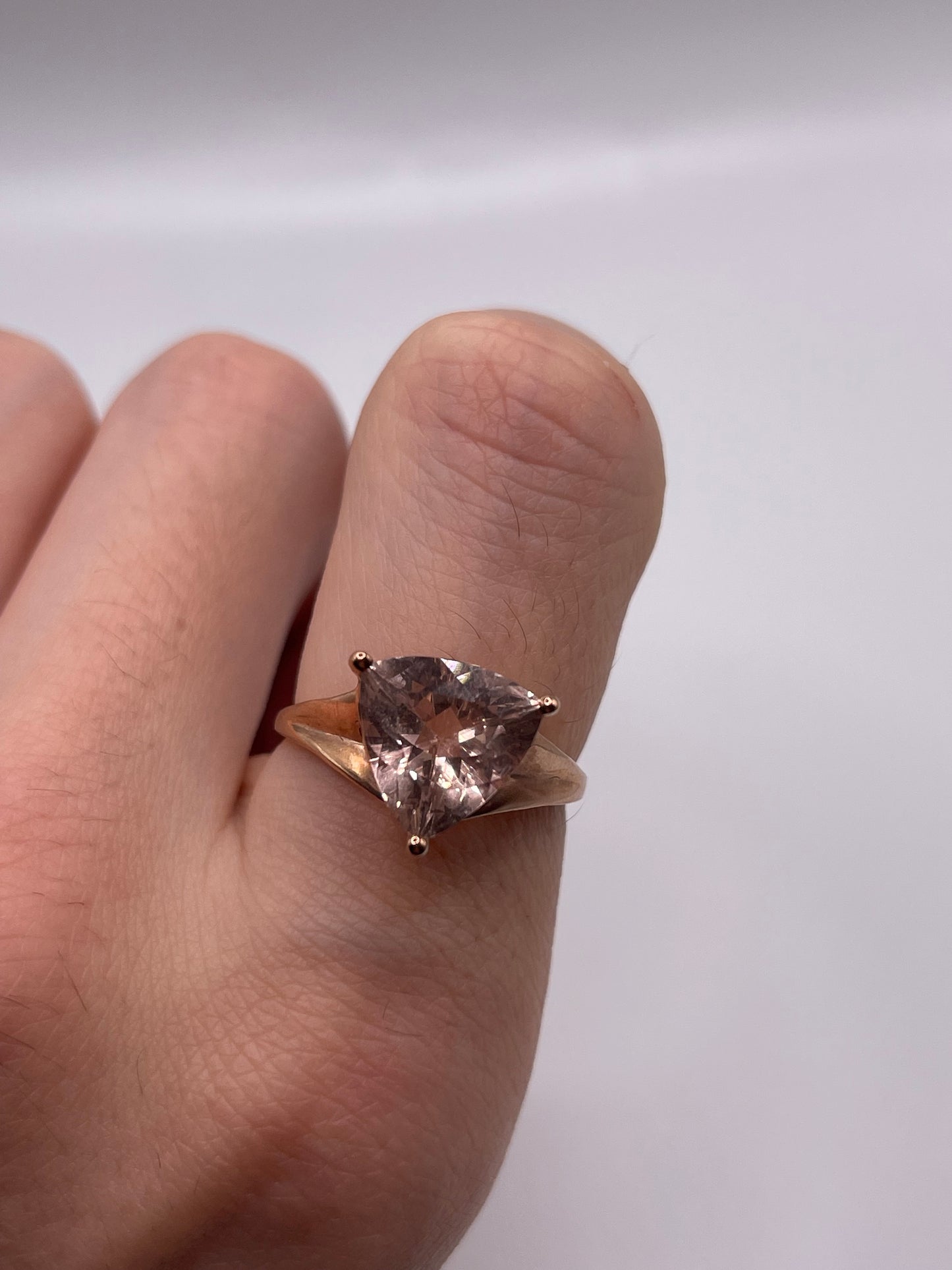 9ct rose gold morganite ring