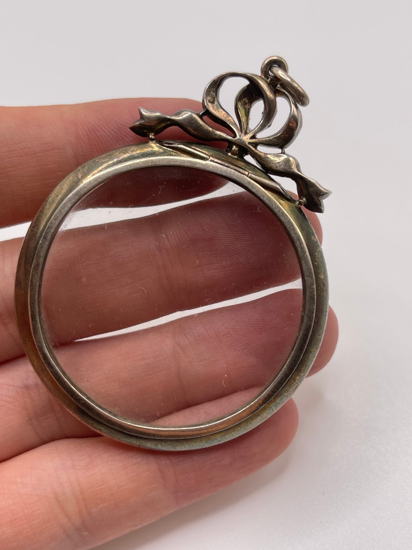 Antique silver paste locket