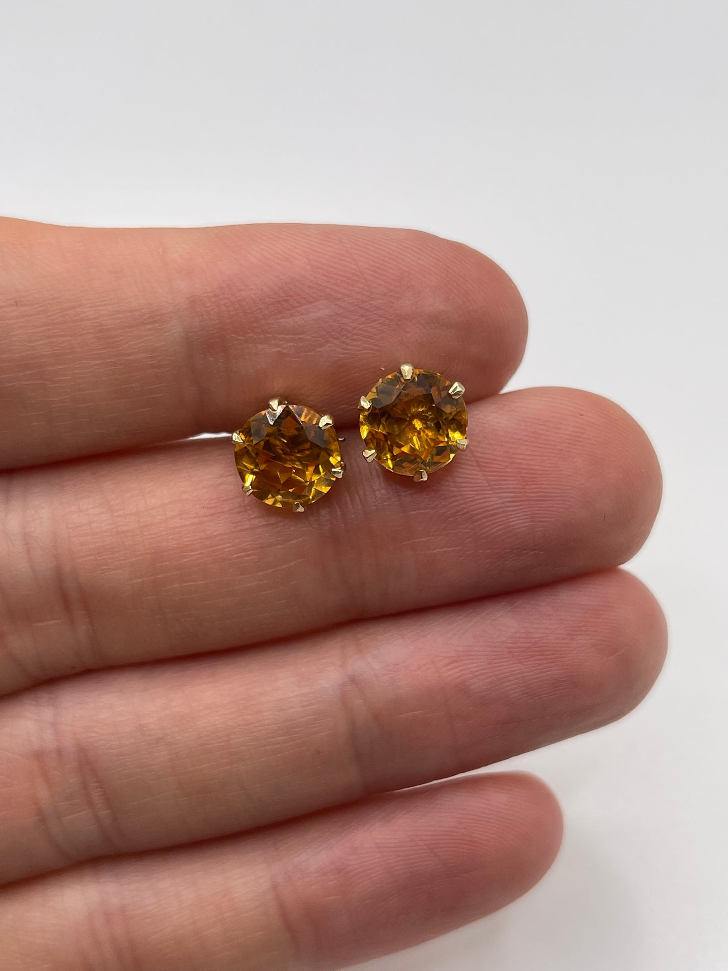 9ct gold citrine earrings