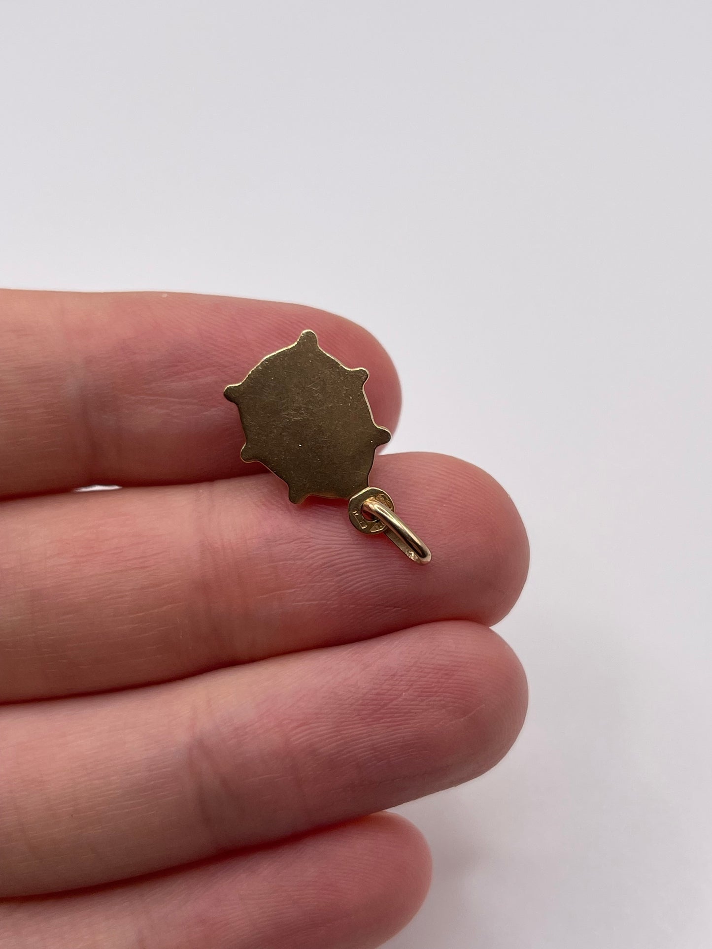 9ct gold enamelled ladybird charm