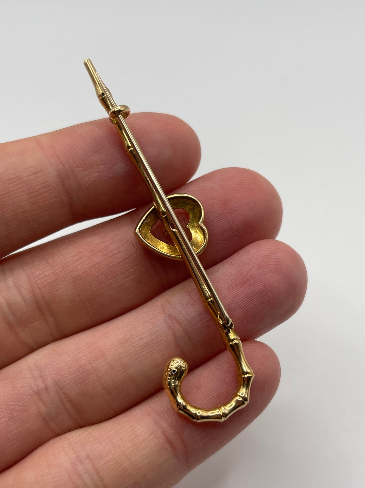 Antique 15ct gold pearl and diamond brooch