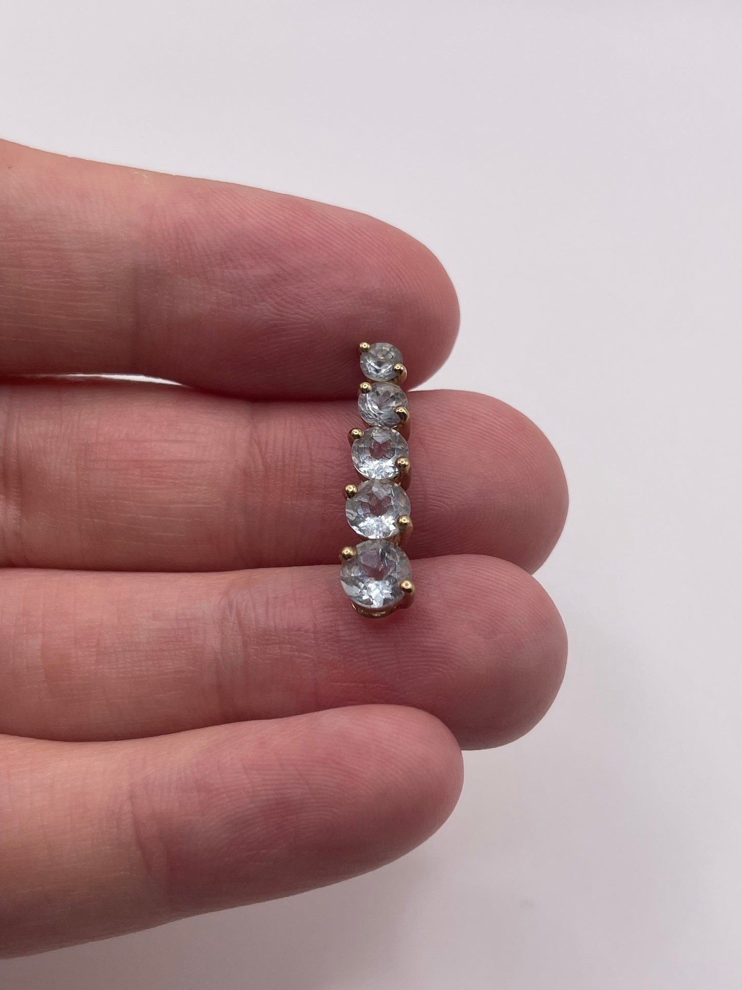 9ct gold blue topaz pendant