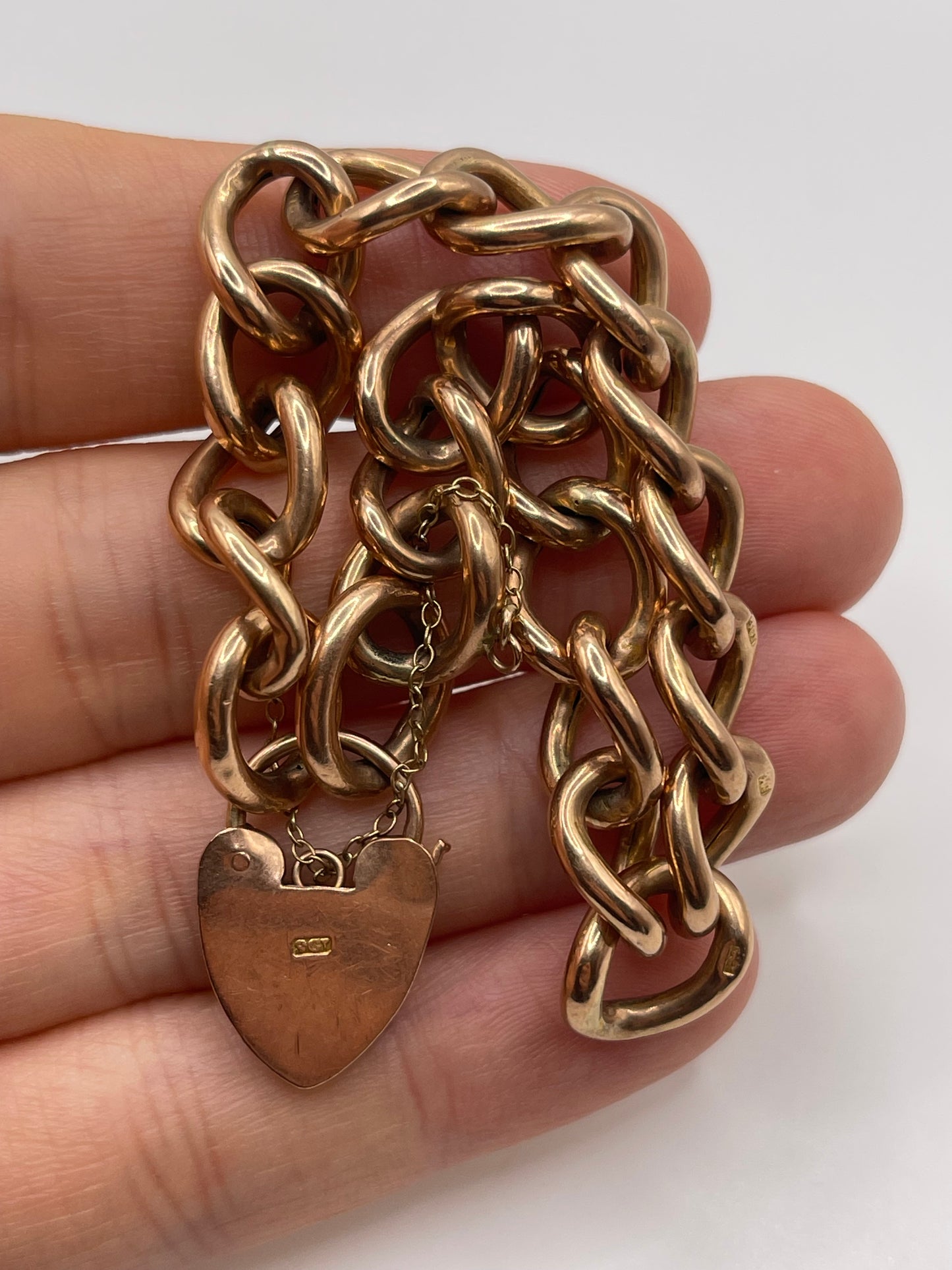 9ct rose gold charm bracelet