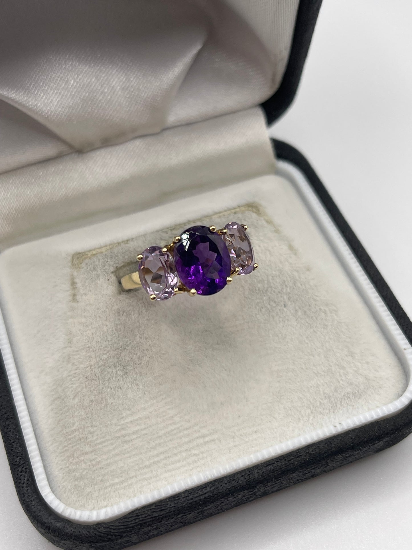 9ct gold amethyst ring