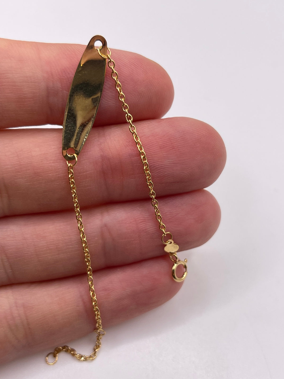 9ct gold enamelled ladybird bracelet