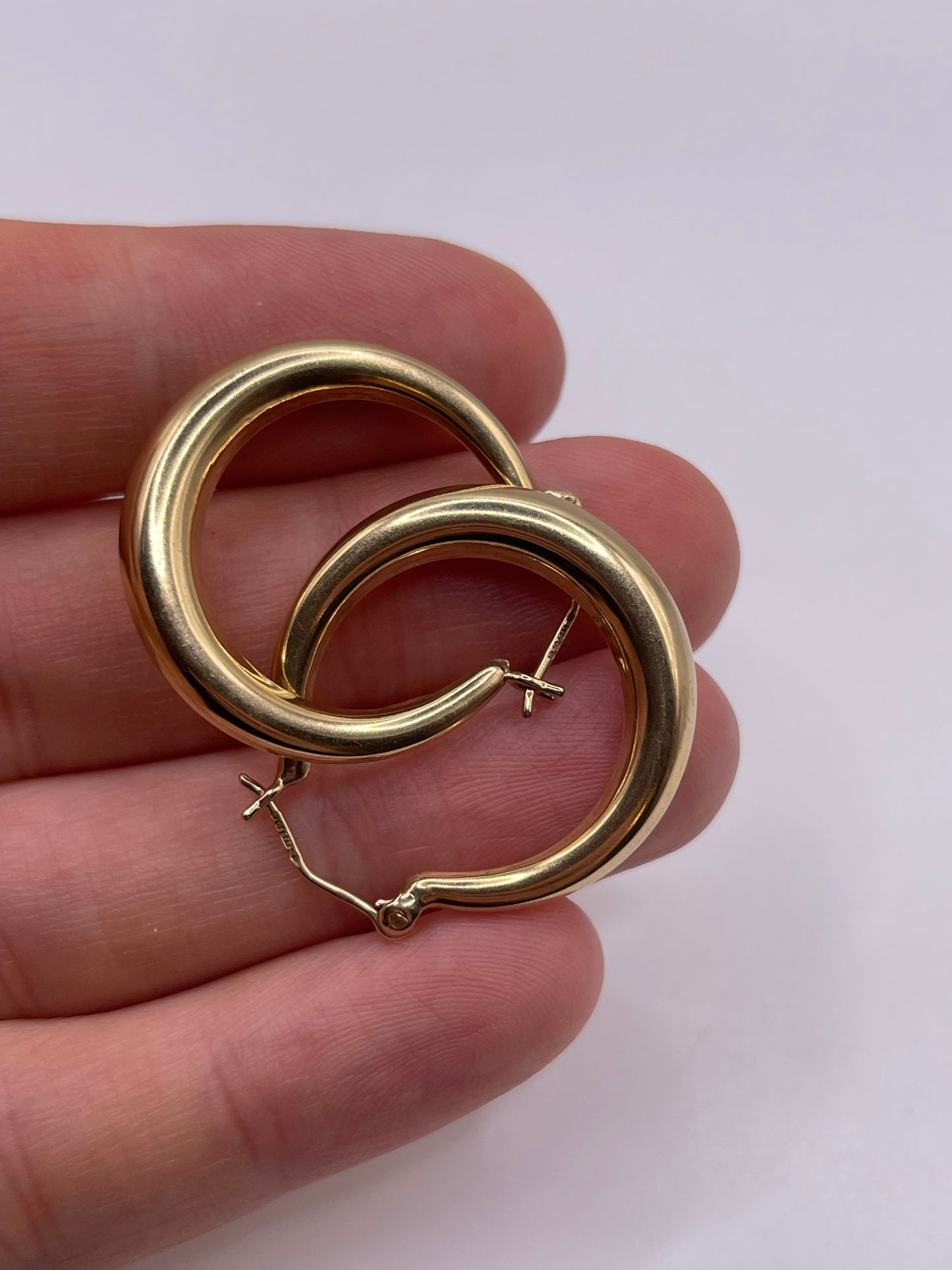 9ct gold creole earrings
