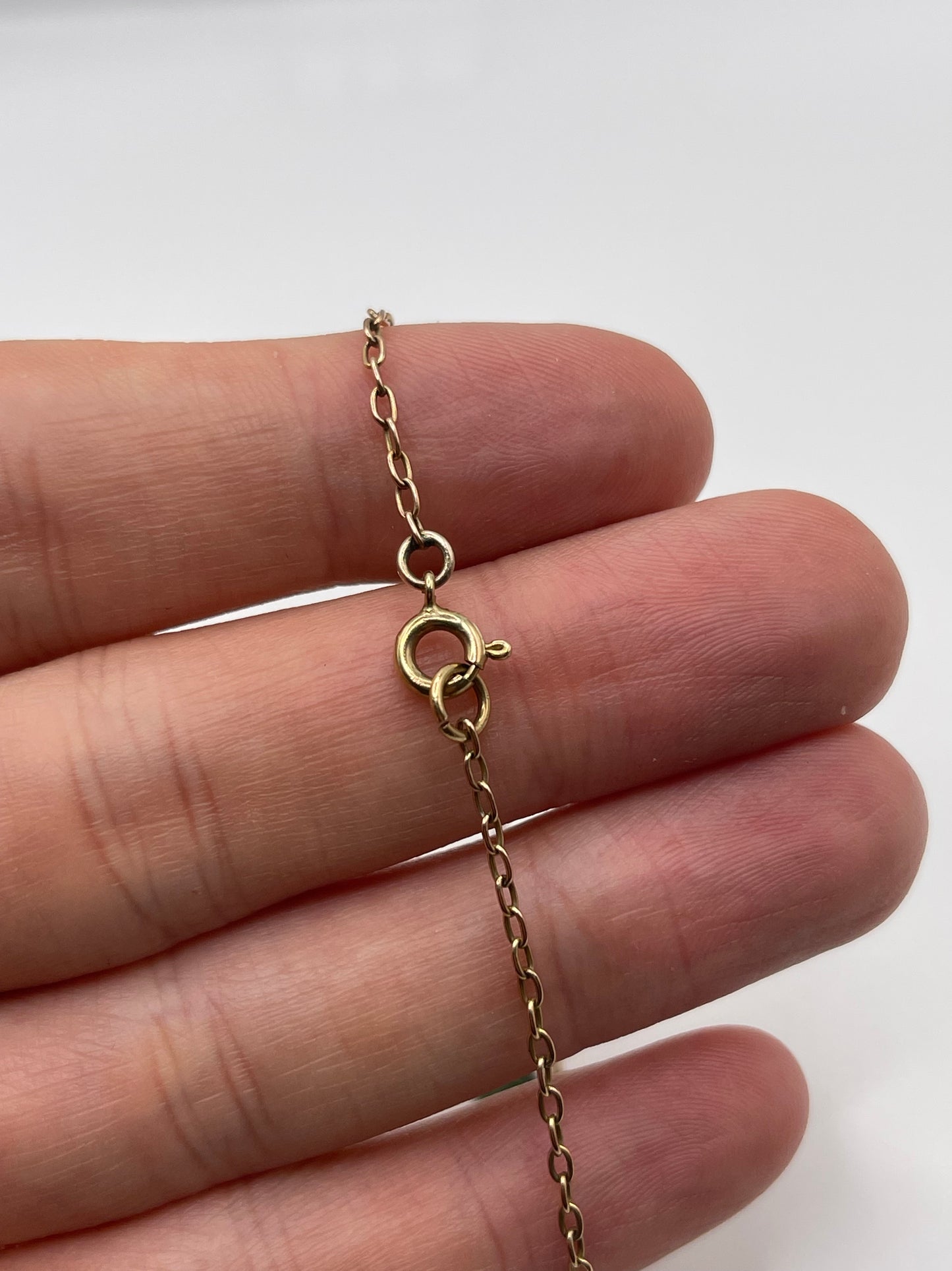 Antique 9ct rose gold turquoise necklace