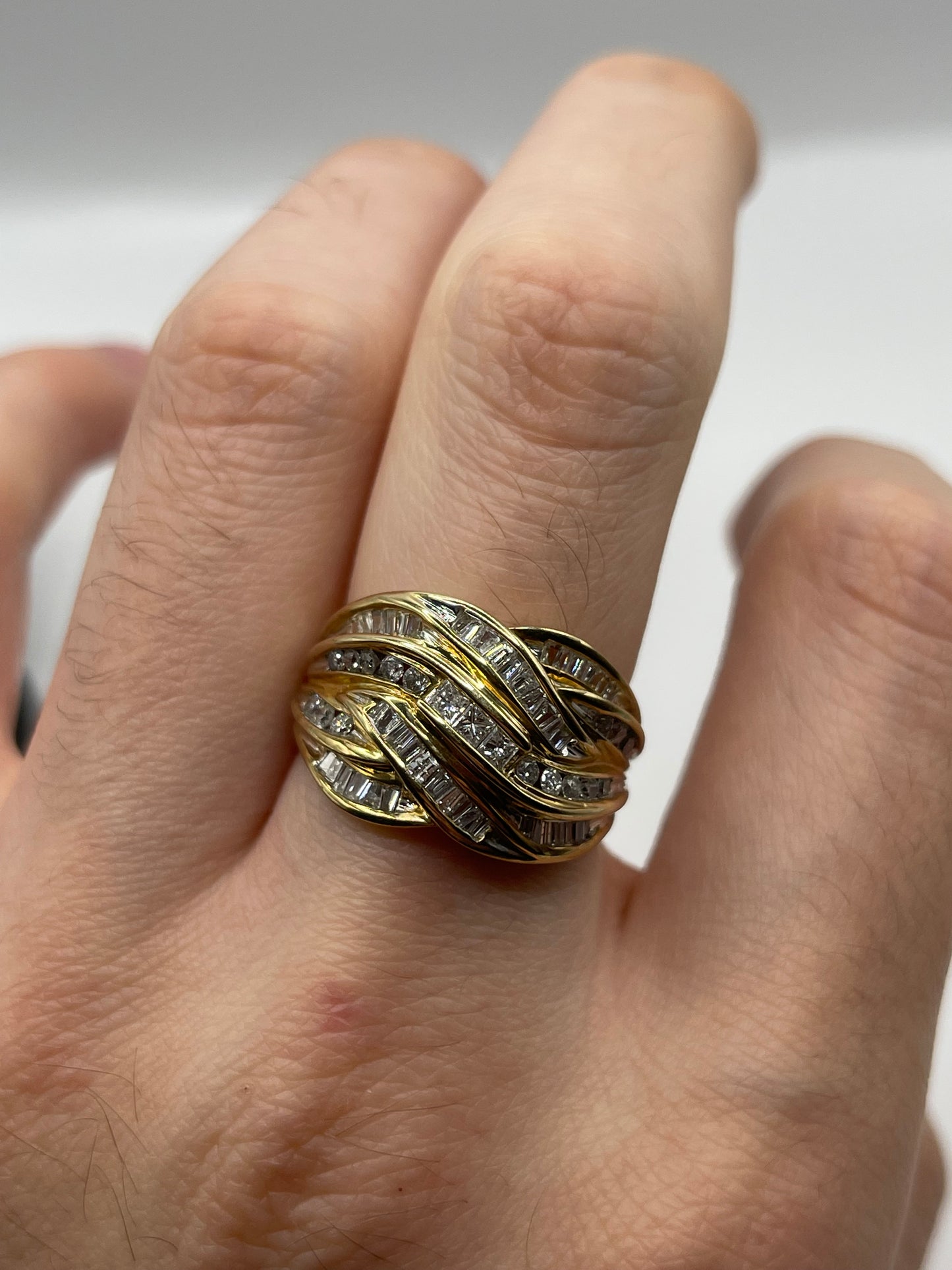 9ct gold diamond cluster ring