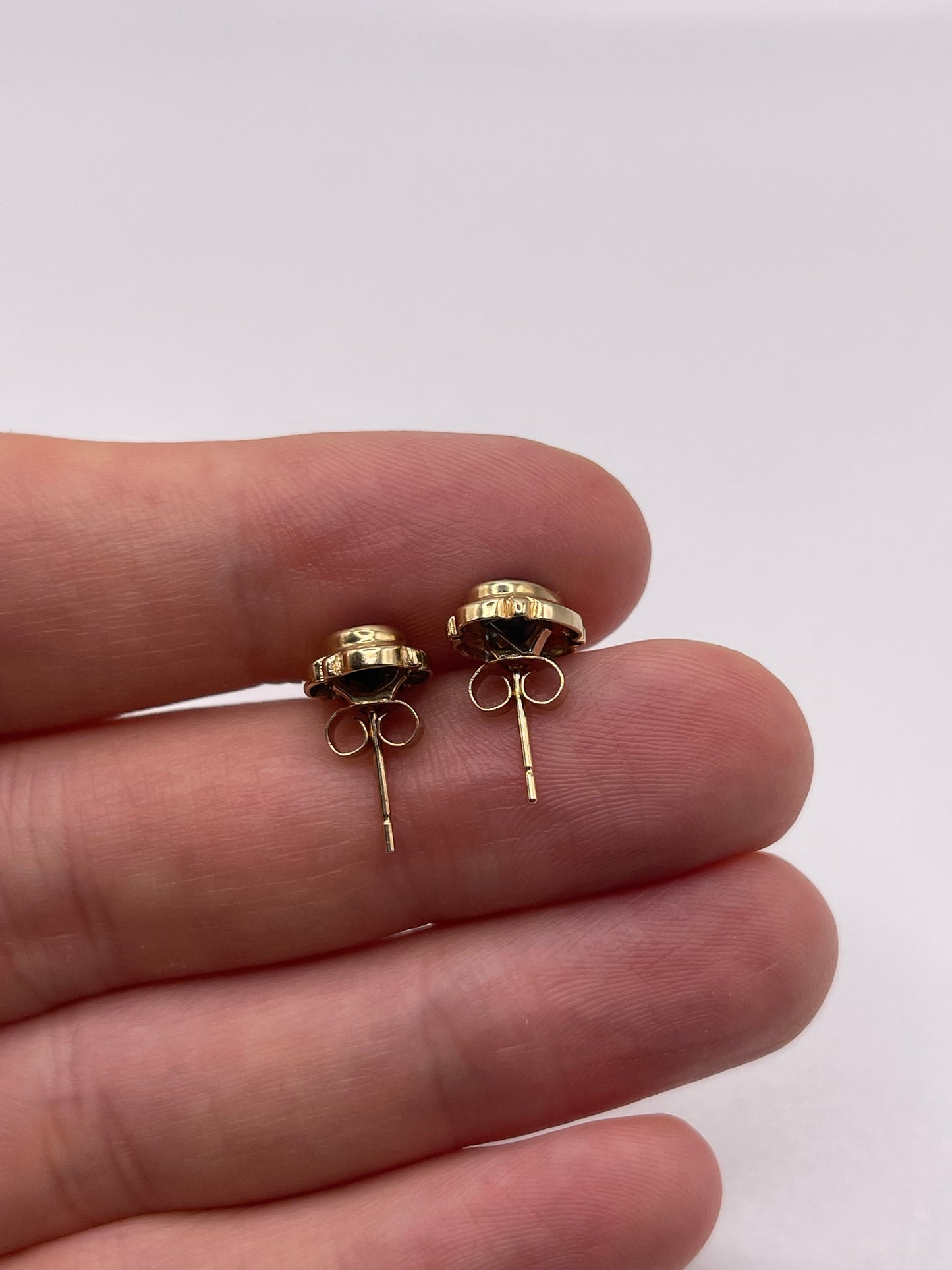 9ct gold blue topaz earrings