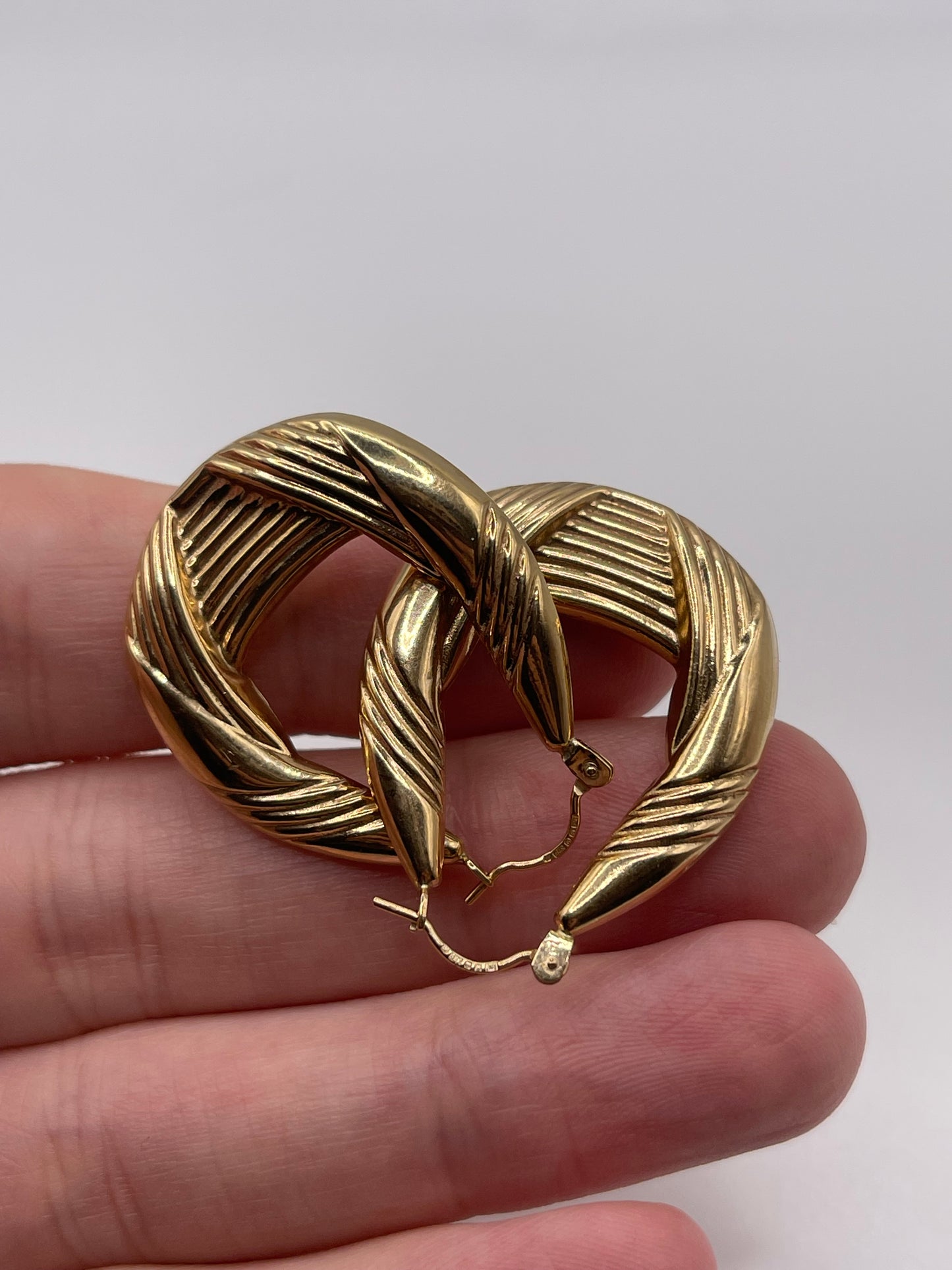 9ct gold creole earrings