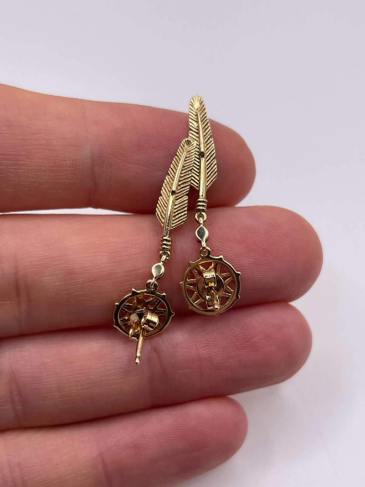 9ct gold diamond earrings