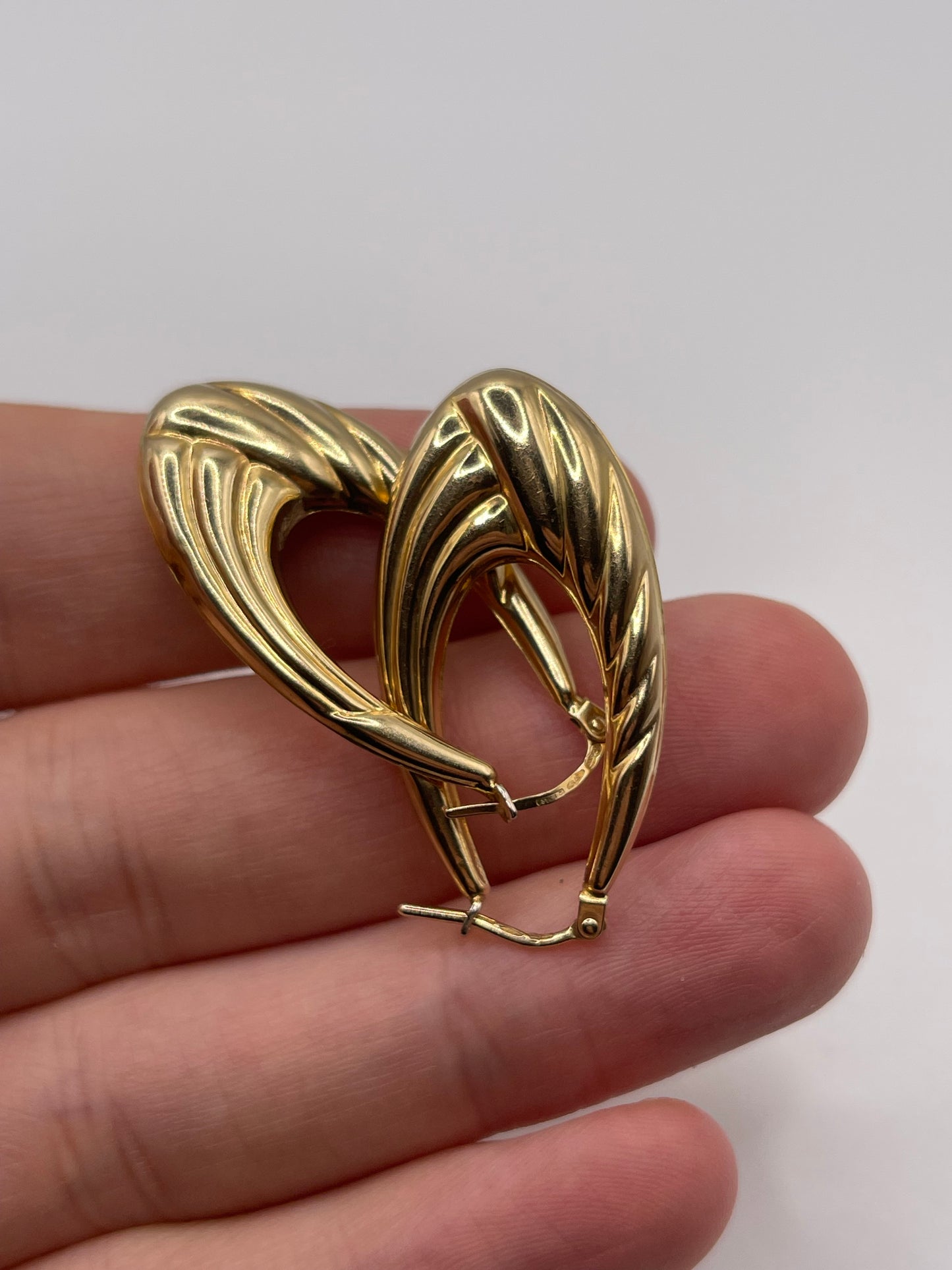 9ct gold creole earrings