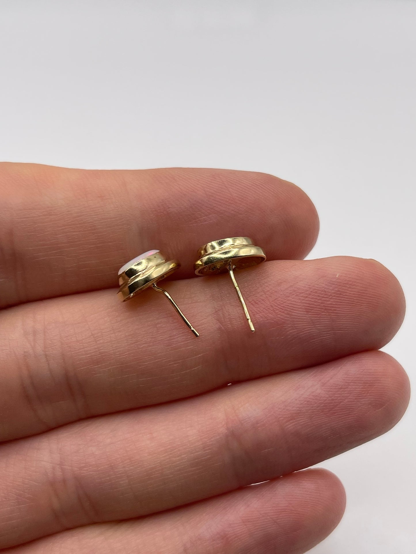 9ct gold opal earrings