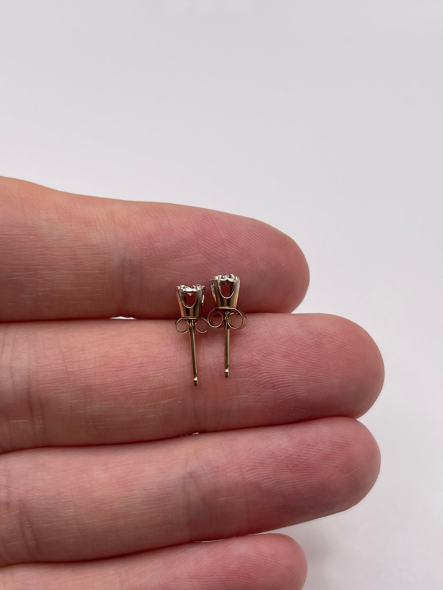 9ct gold diamond earrings