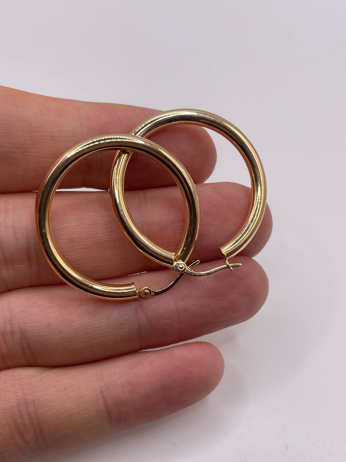 9ct gold creole earrings