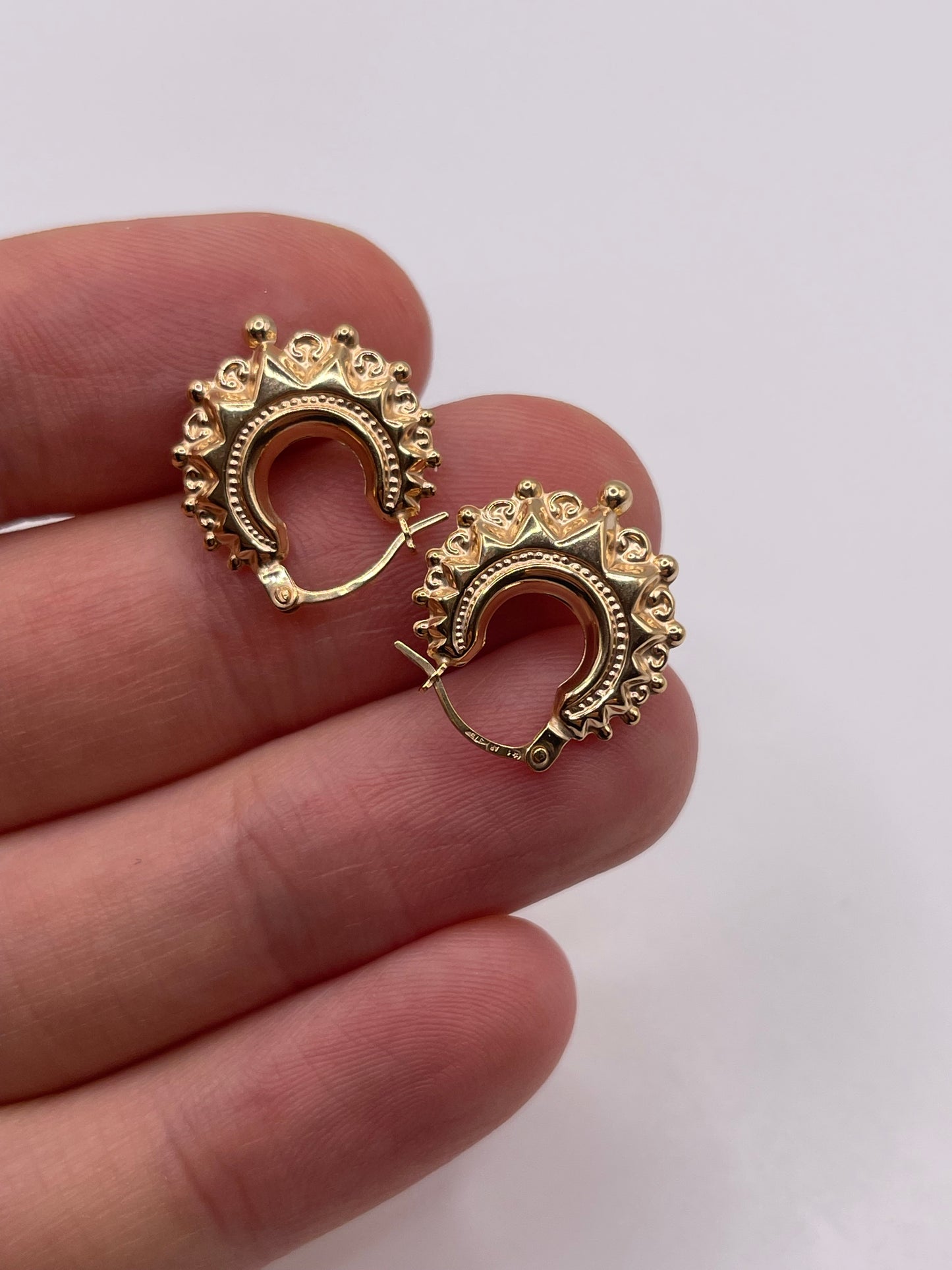 9ct gold creole earrings