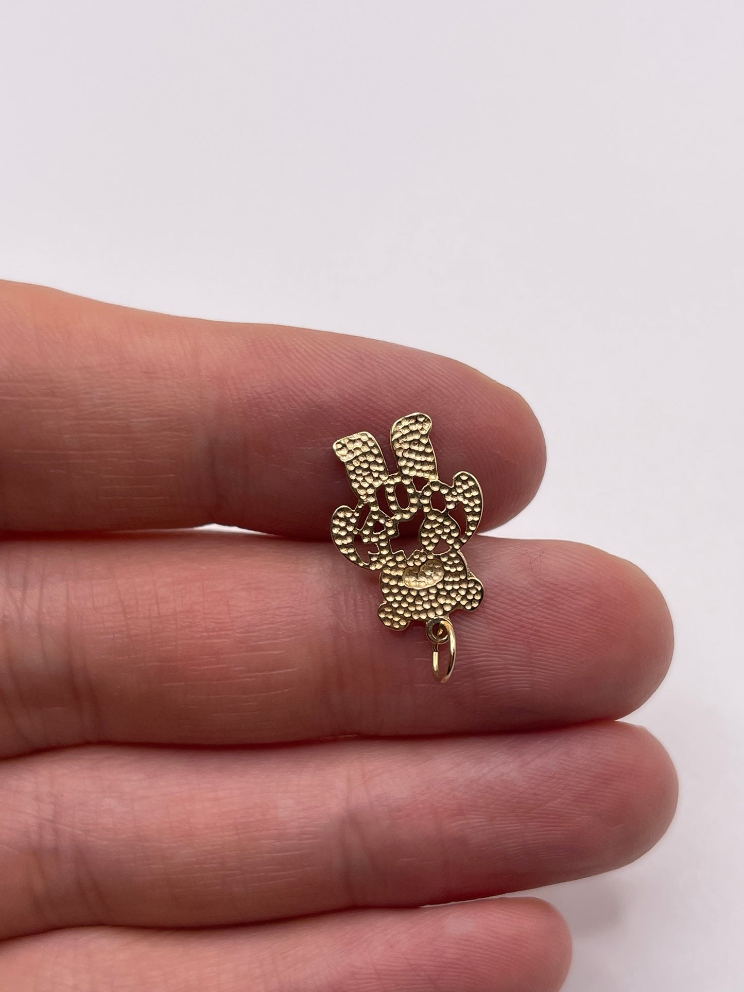 9ct gold I love you bear charm