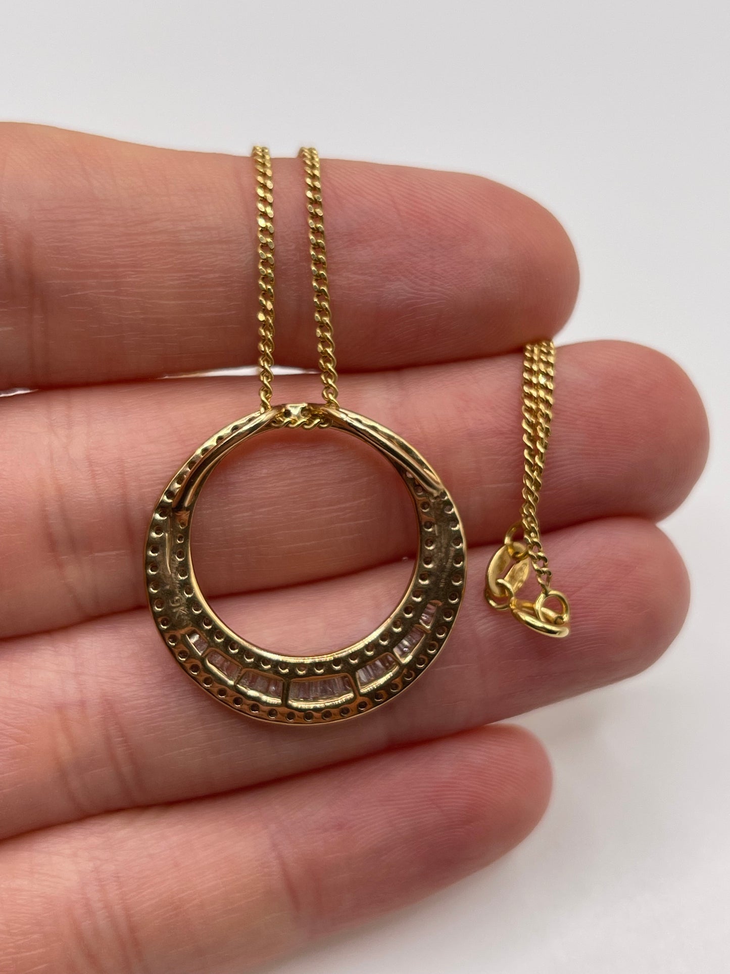 9ct gold diamond necklace