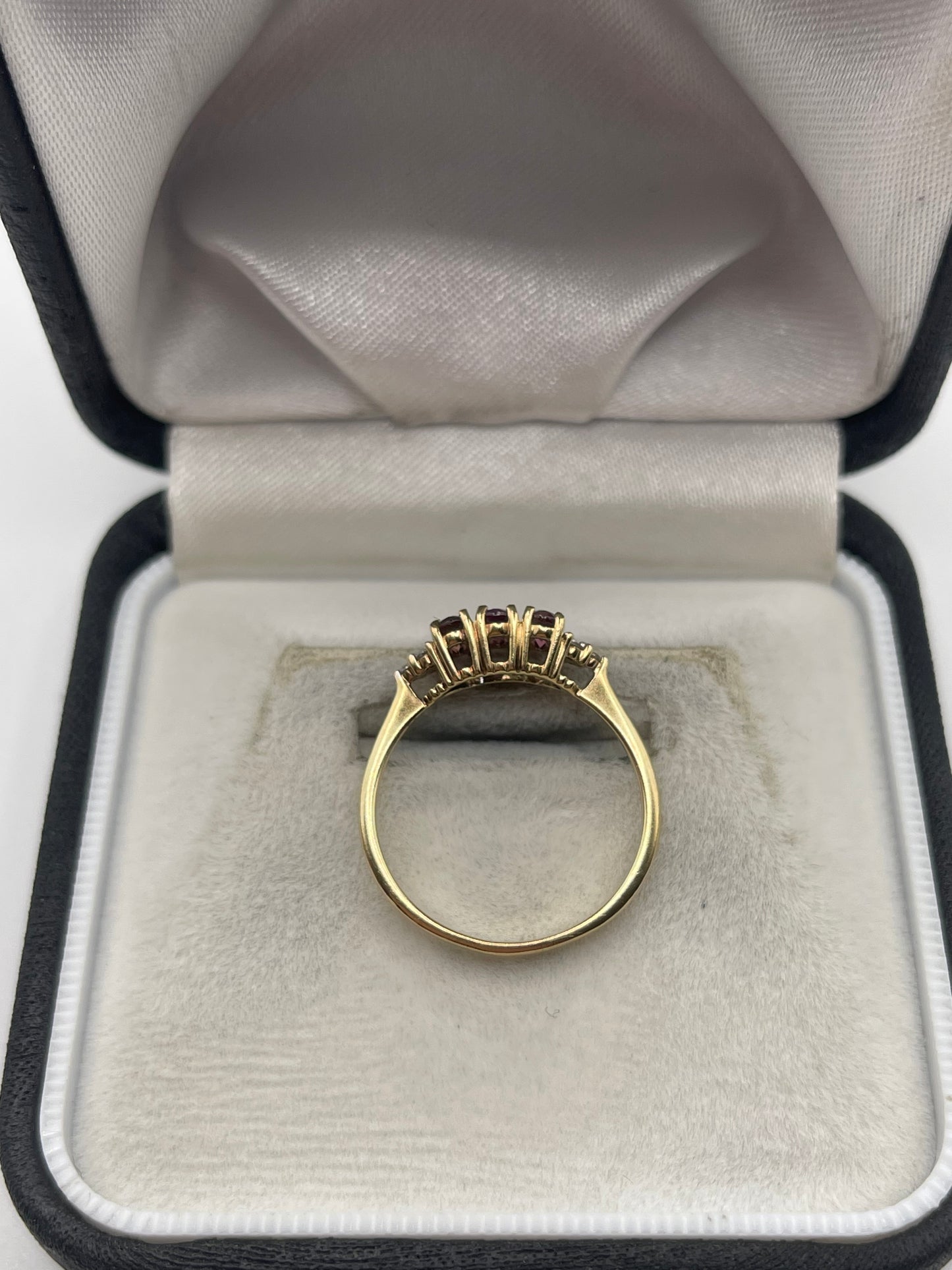 9ct gold tourmaline and diamond ring