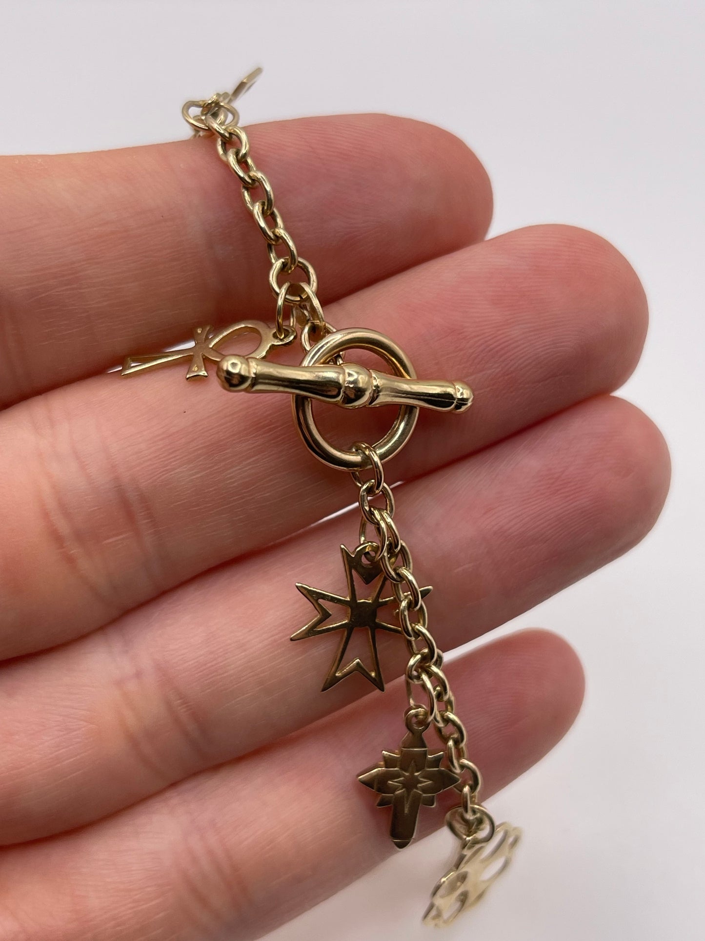 9ct gold charm bracelet