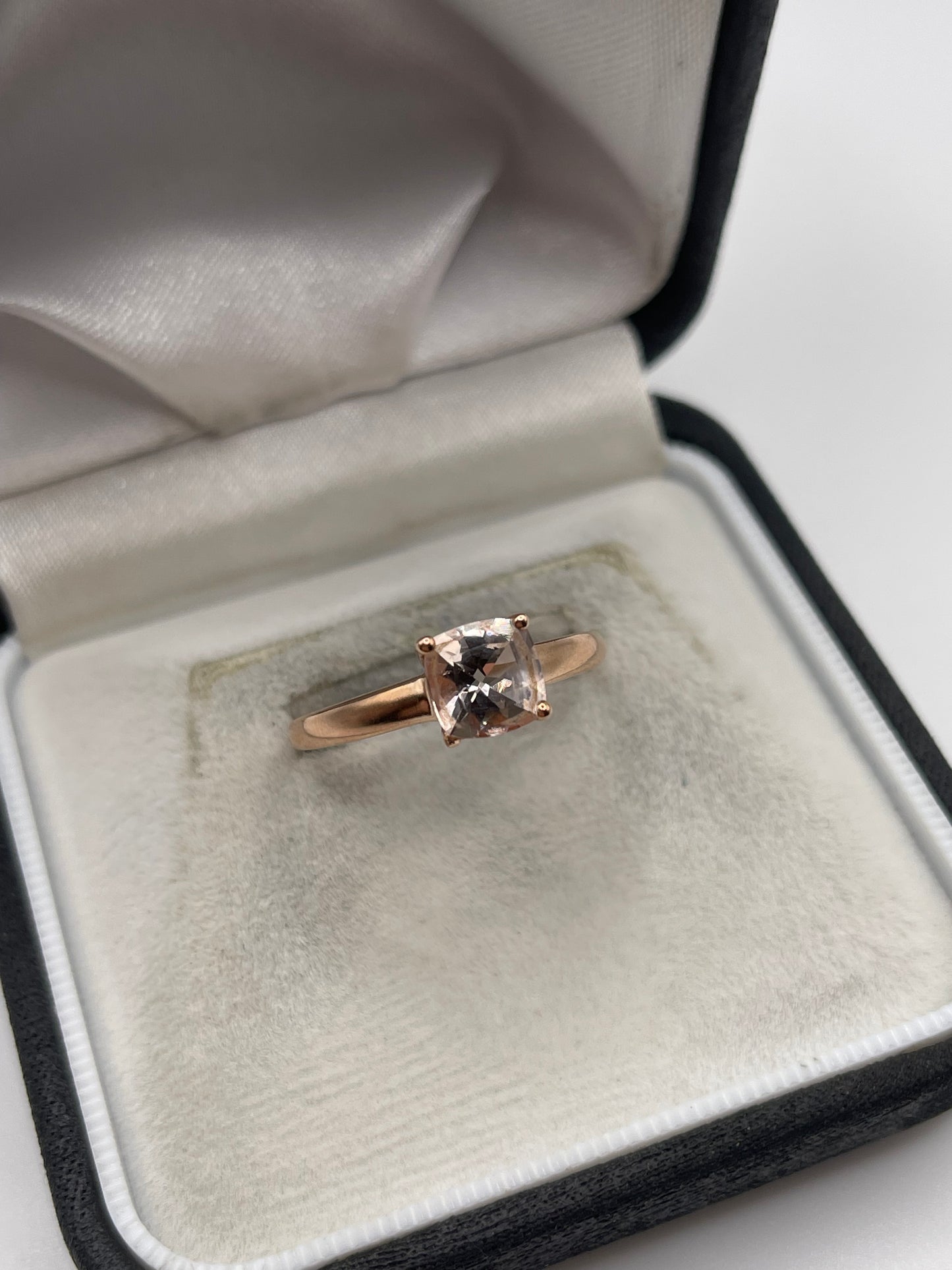 9ct rose gold morganite ring