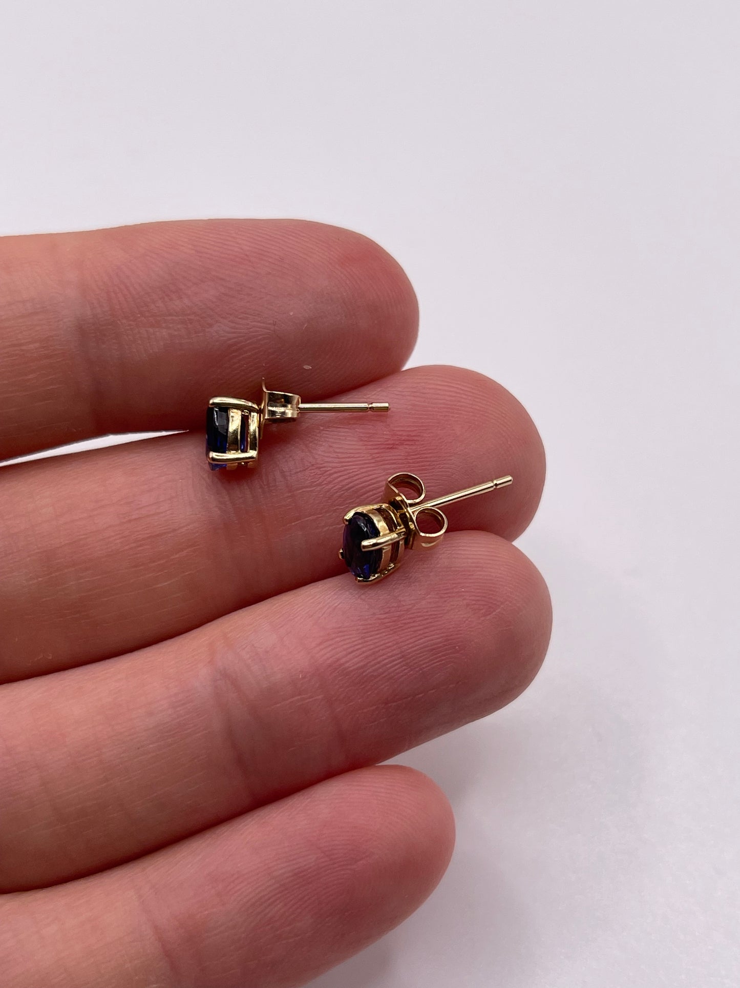 9ct gold kyanite earrings
