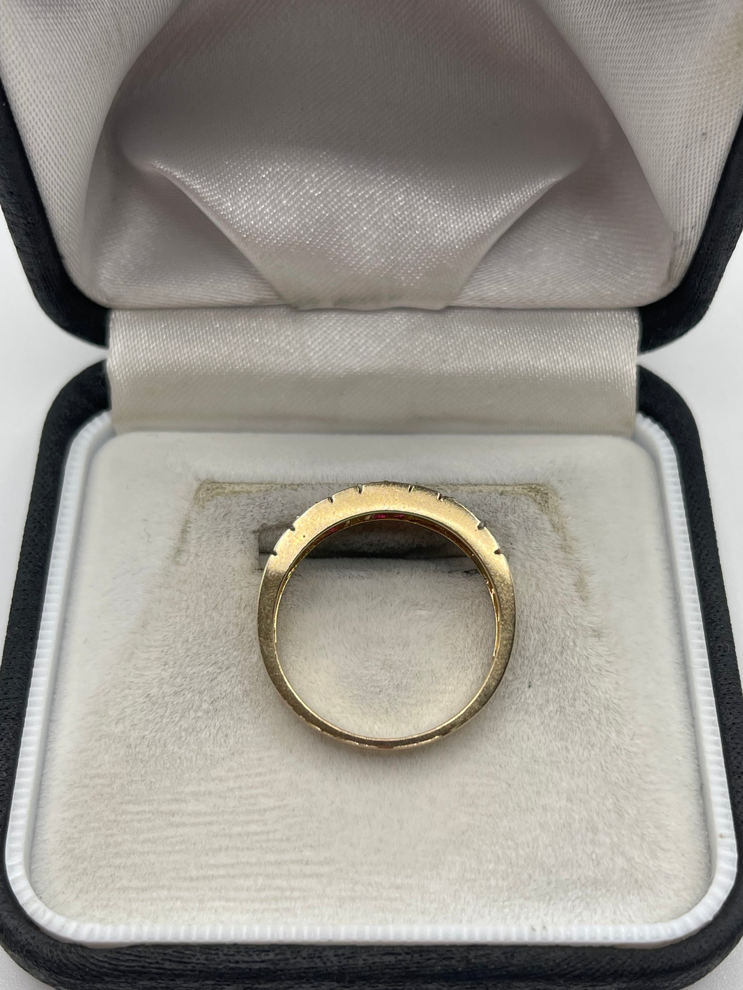 9ct gold ruby and diamond ring