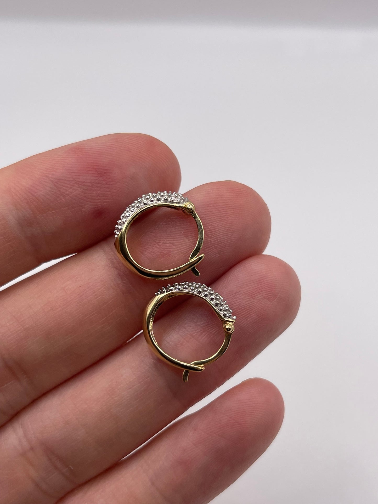 9ct gold diamond earrings