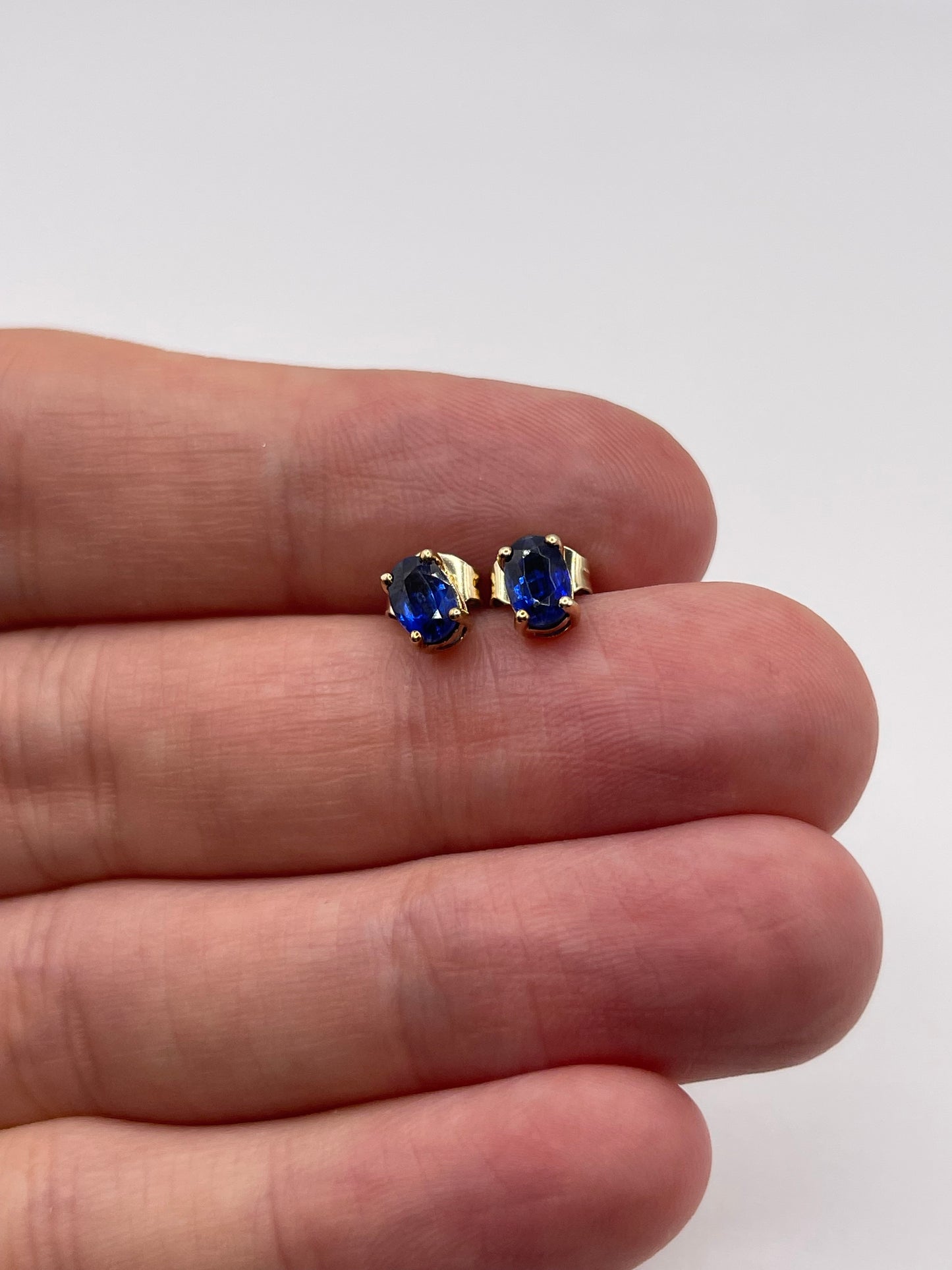 9ct gold kyanite earrings