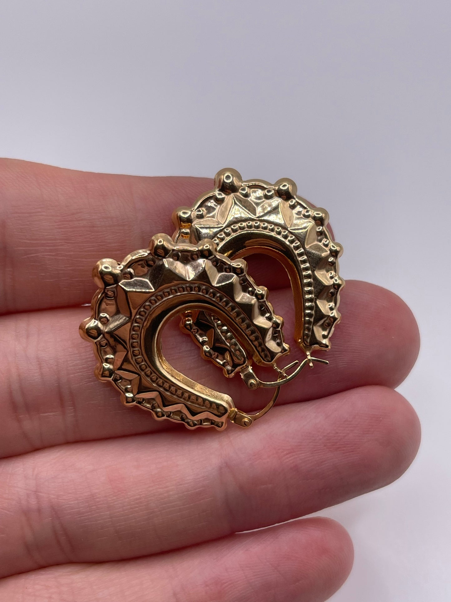 9ct gold creole earrings