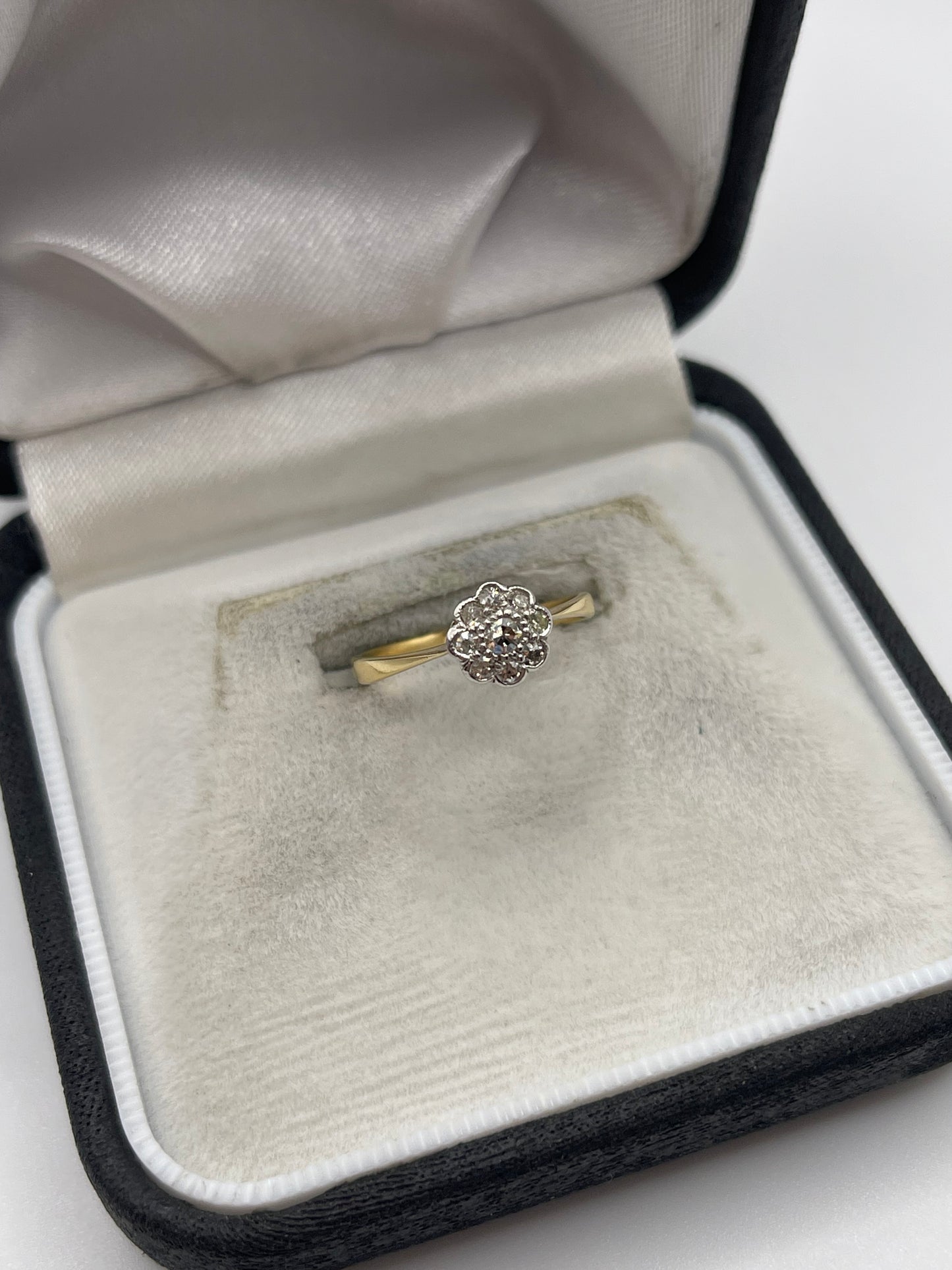18ct gold diamond cluster ring