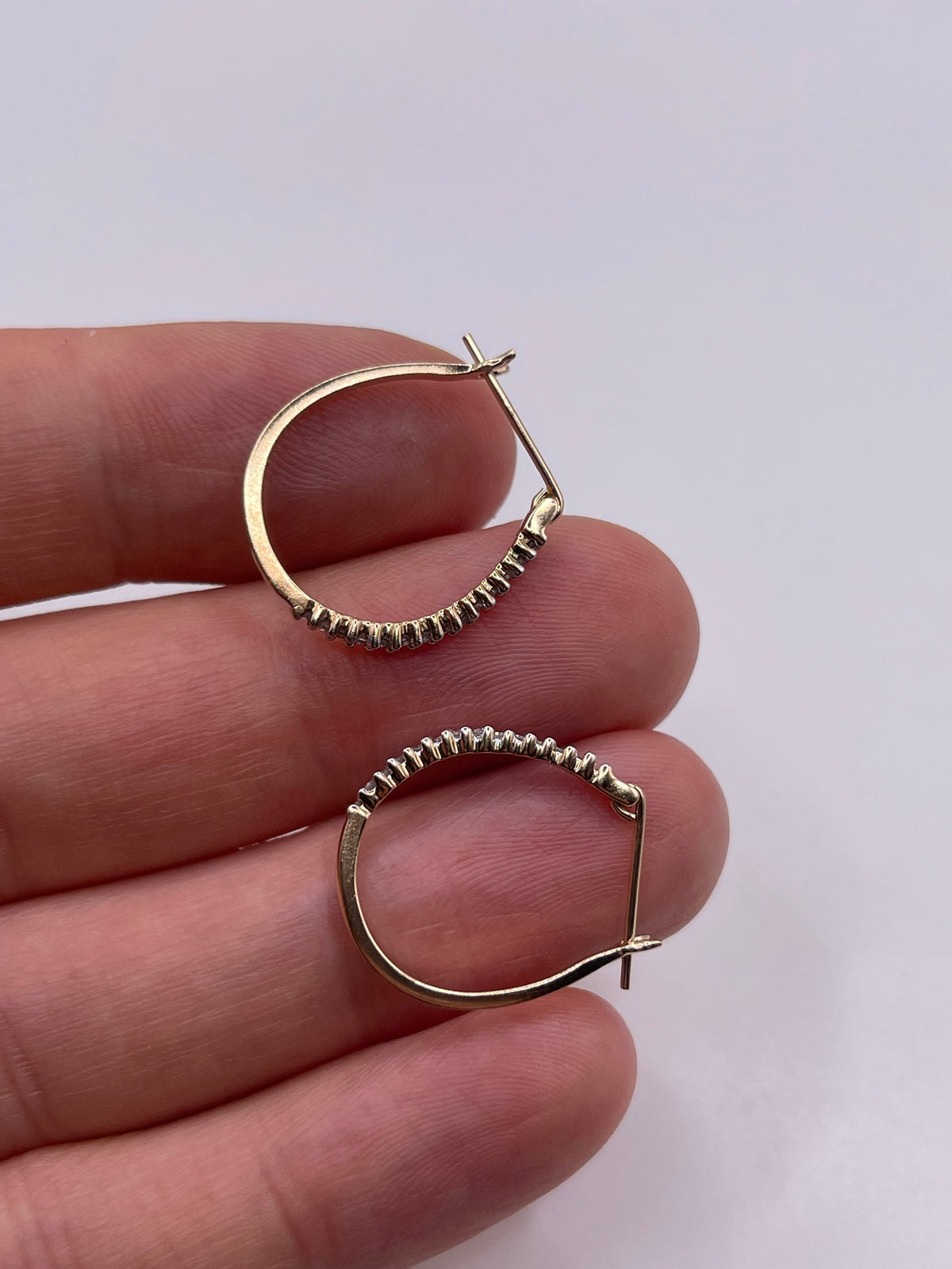 9ct gold diamond earrings