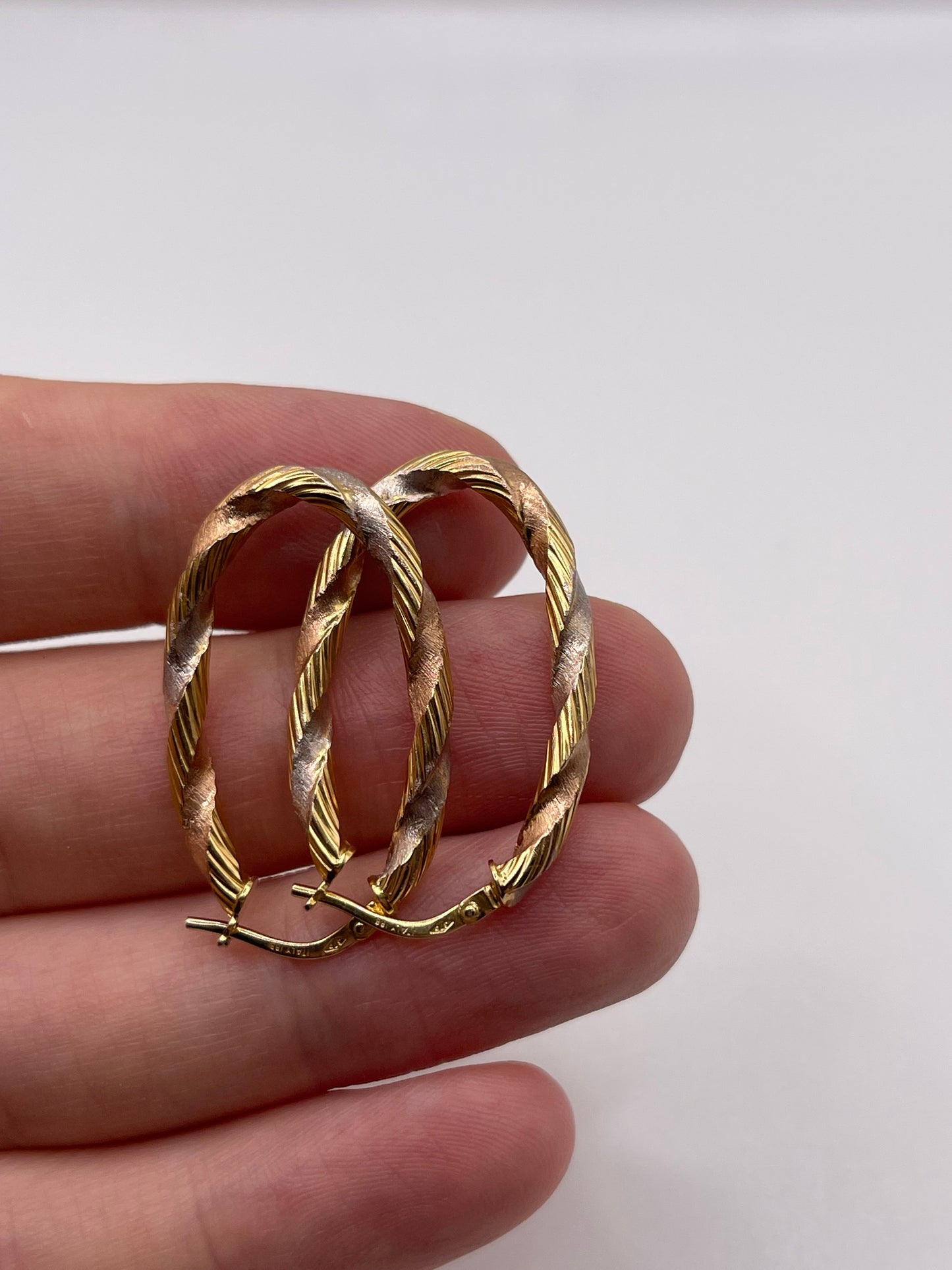 9ct gold creole earrings
