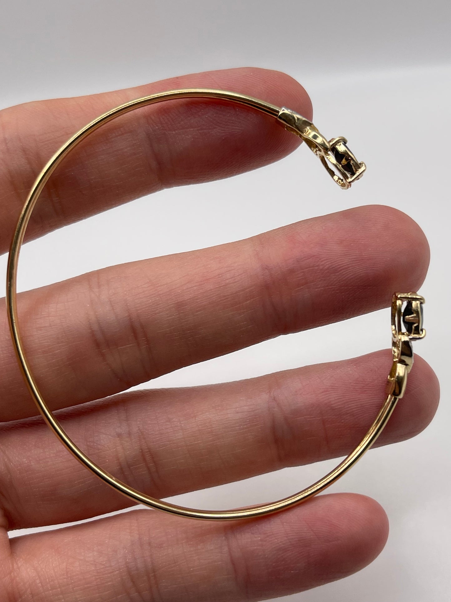 9ct gold sapphire and diamond bangle