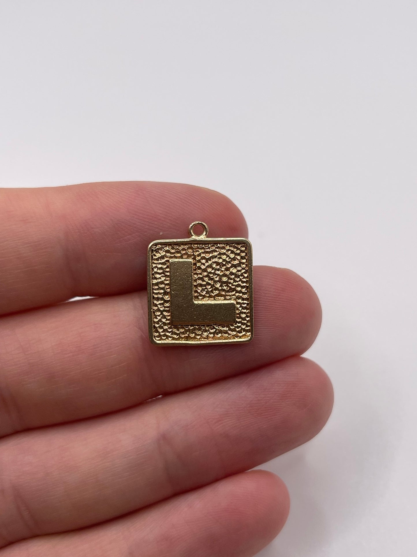 9ct gold learners plate charm