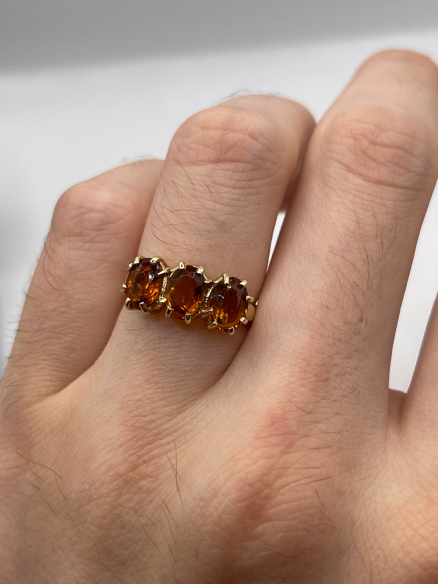 9ct gold citrine ring