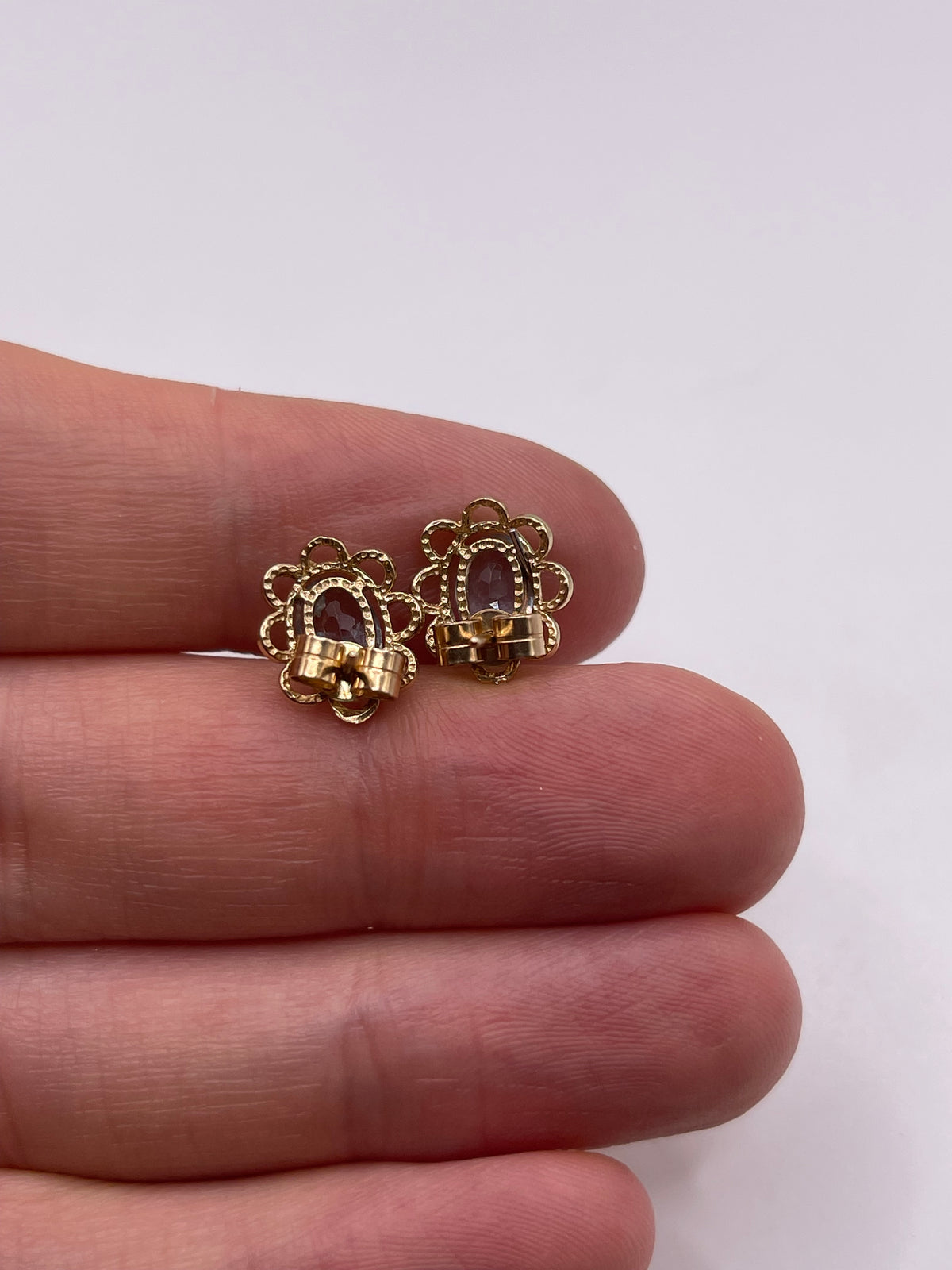 9ct gold topaz earrings