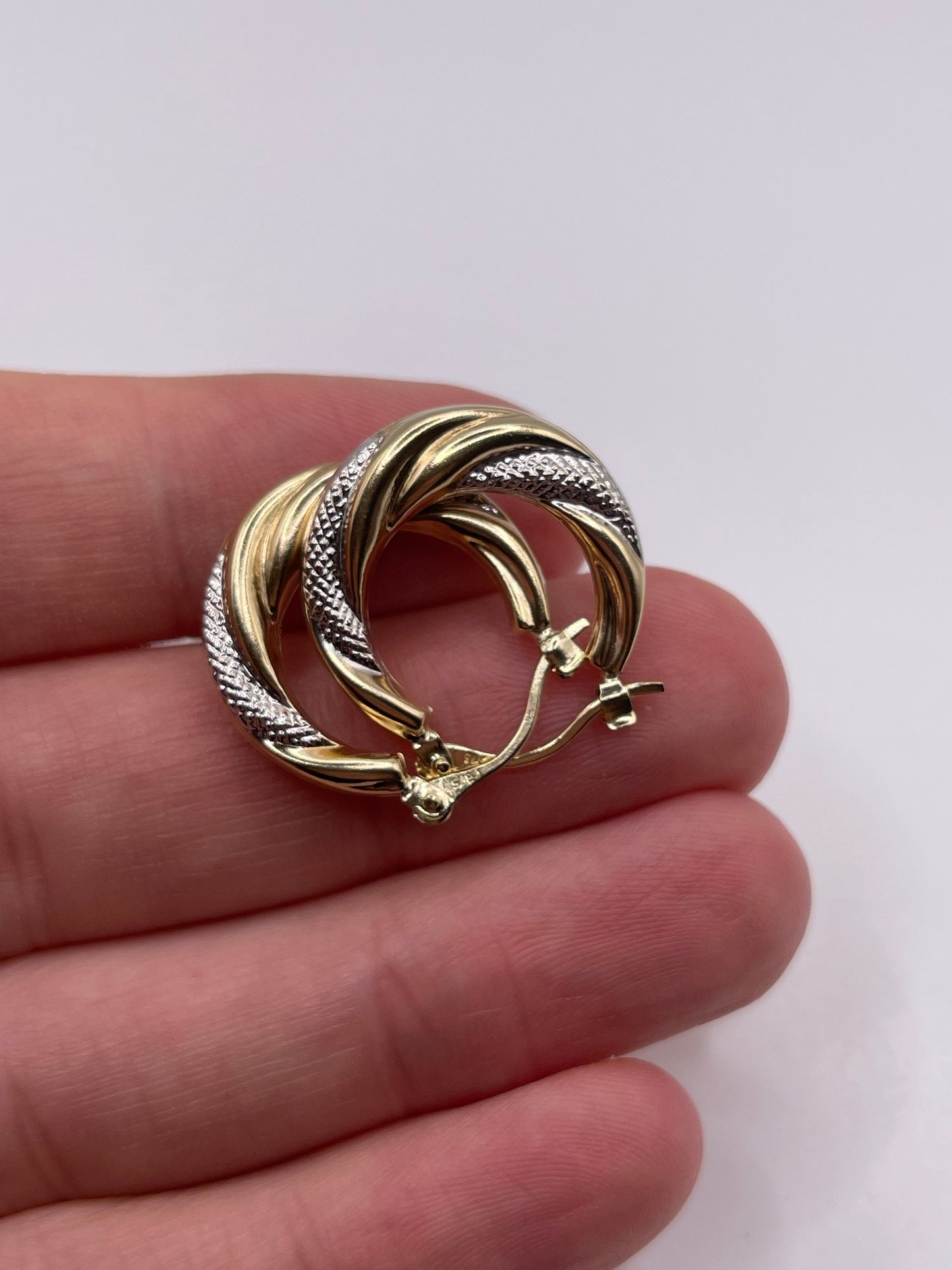 9ct gold creole earrings