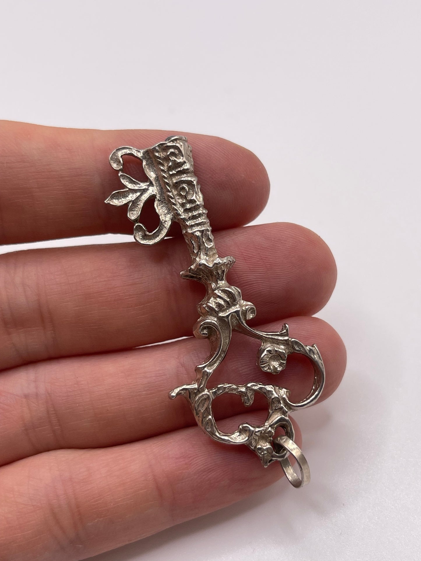 Silver key pendant