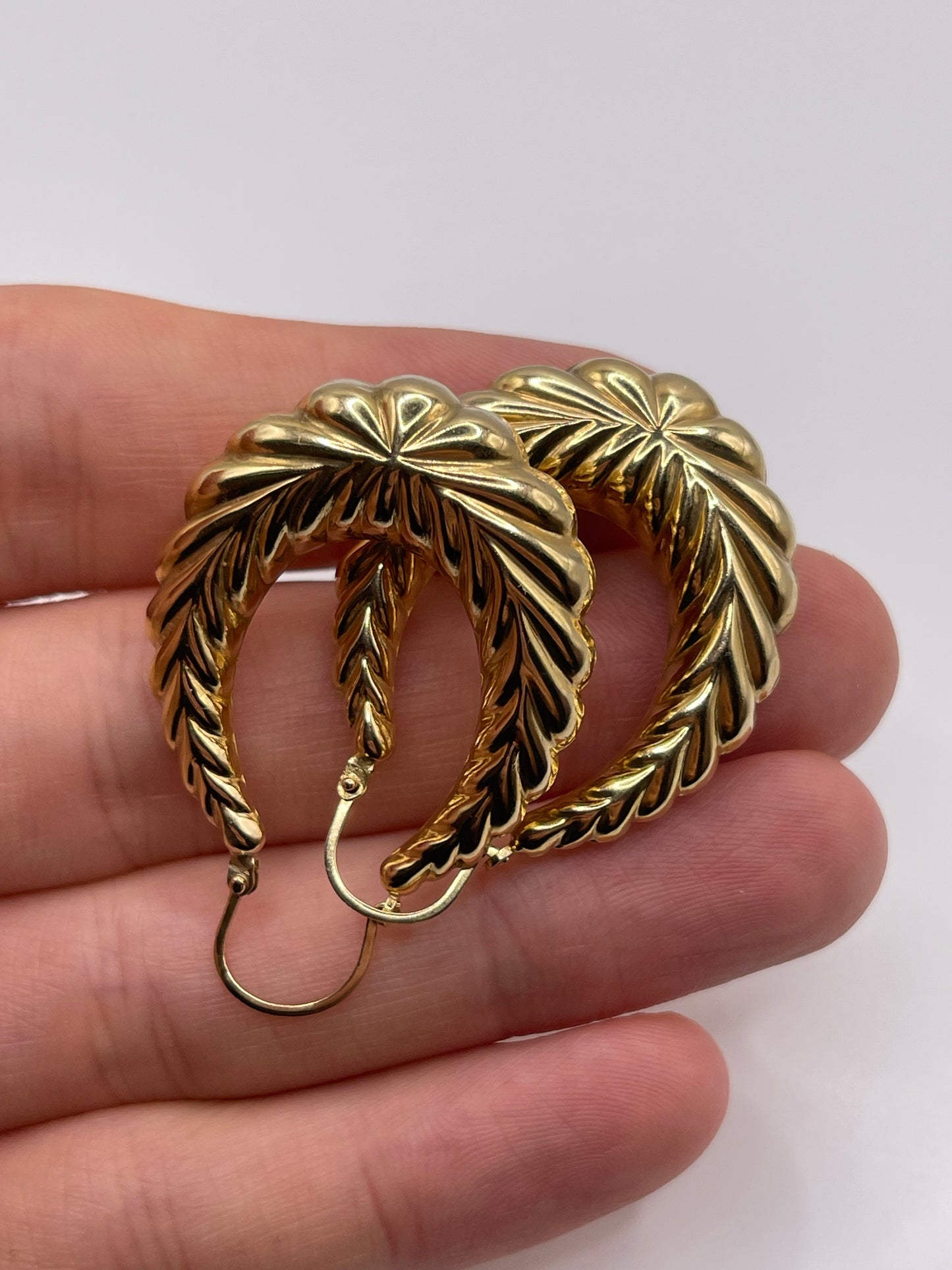 9ct gold creole earrings