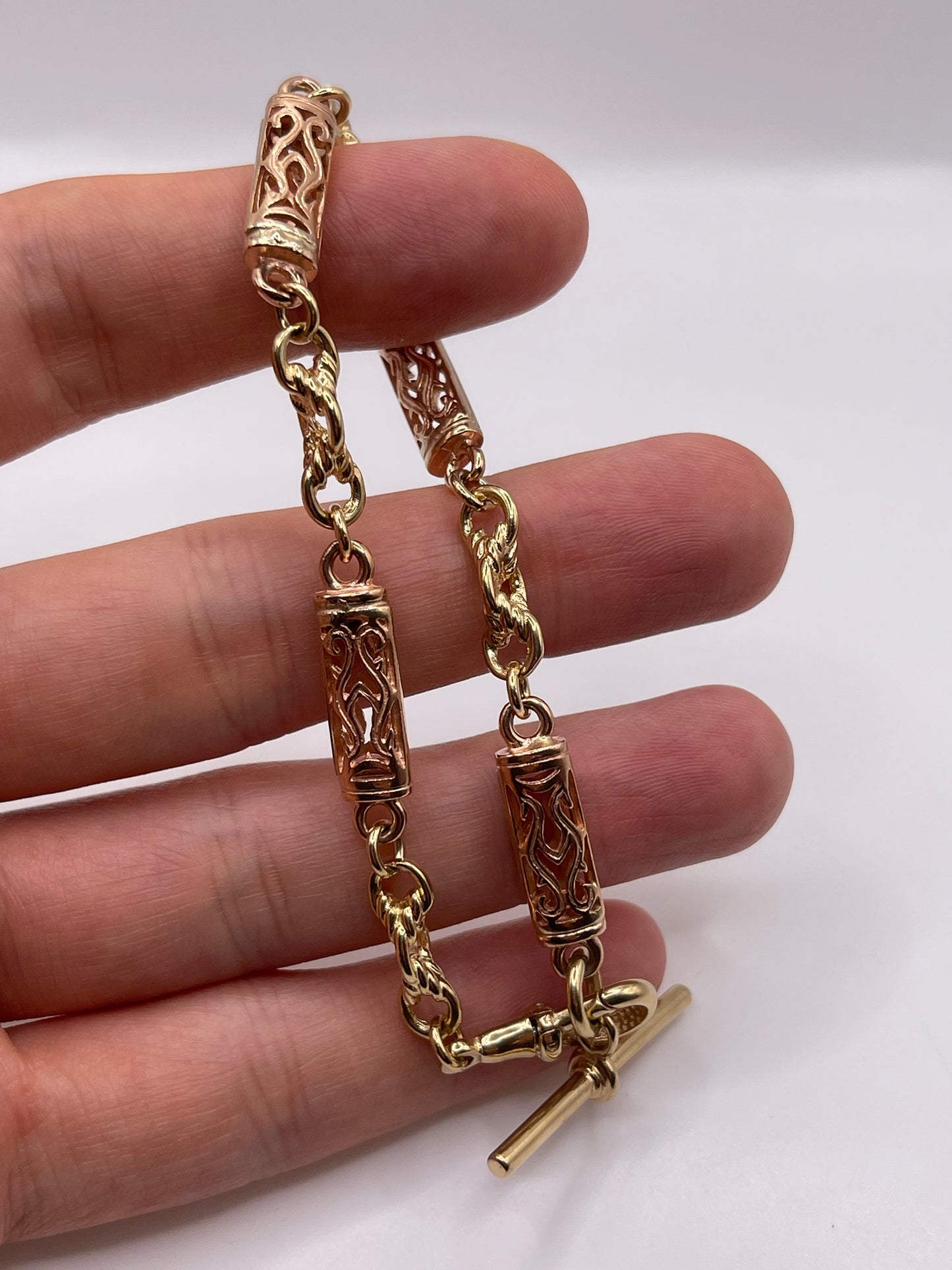 9ct two tone gold bracelet