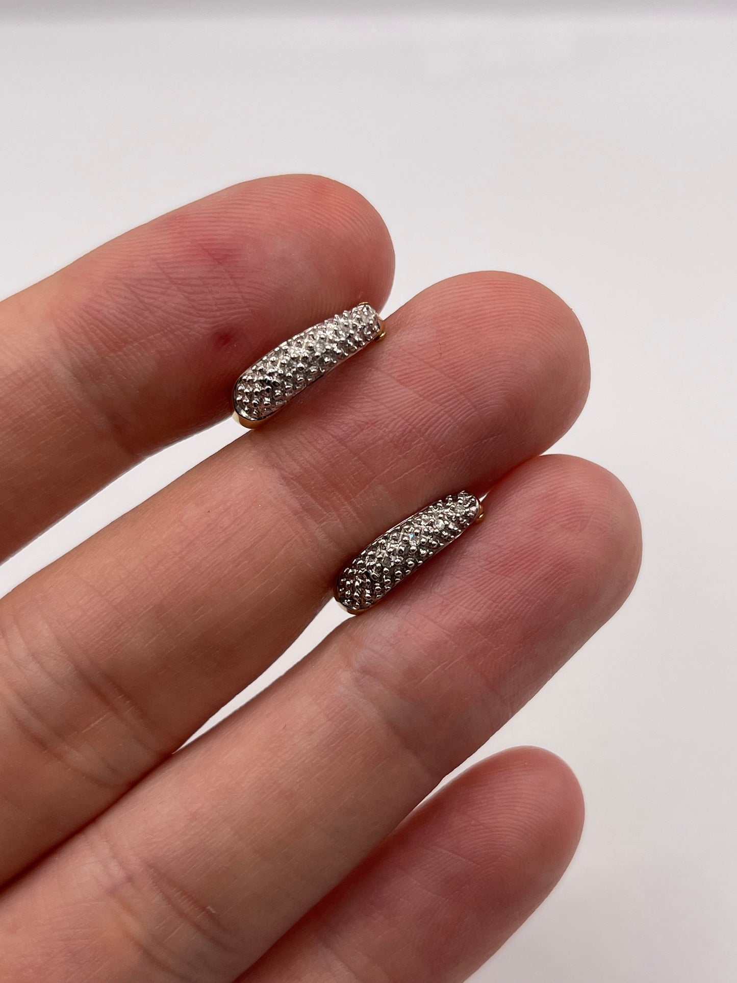 9ct gold diamond earrings