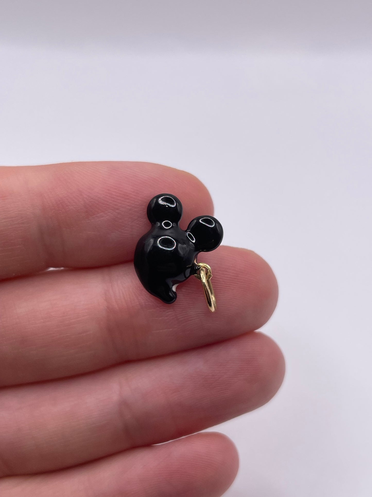 9ct gold enamelled Mickey Mouse charm
