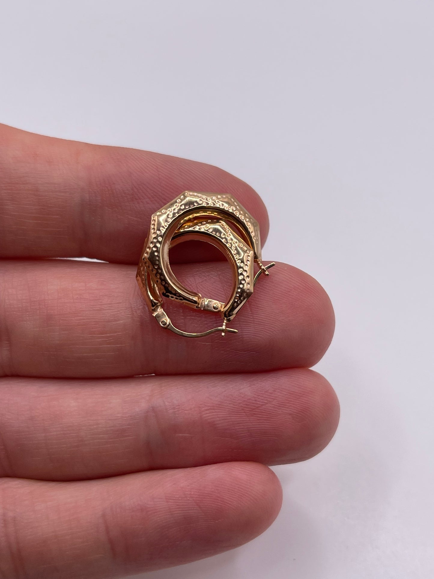 9ct gold creole earrings