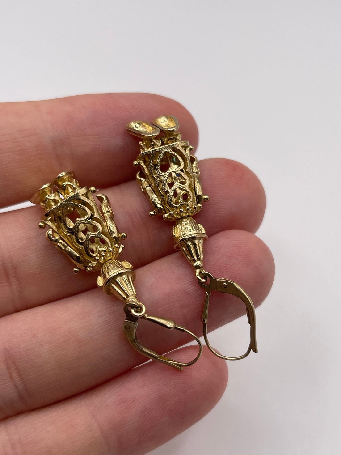 9ct gold clown earrings
