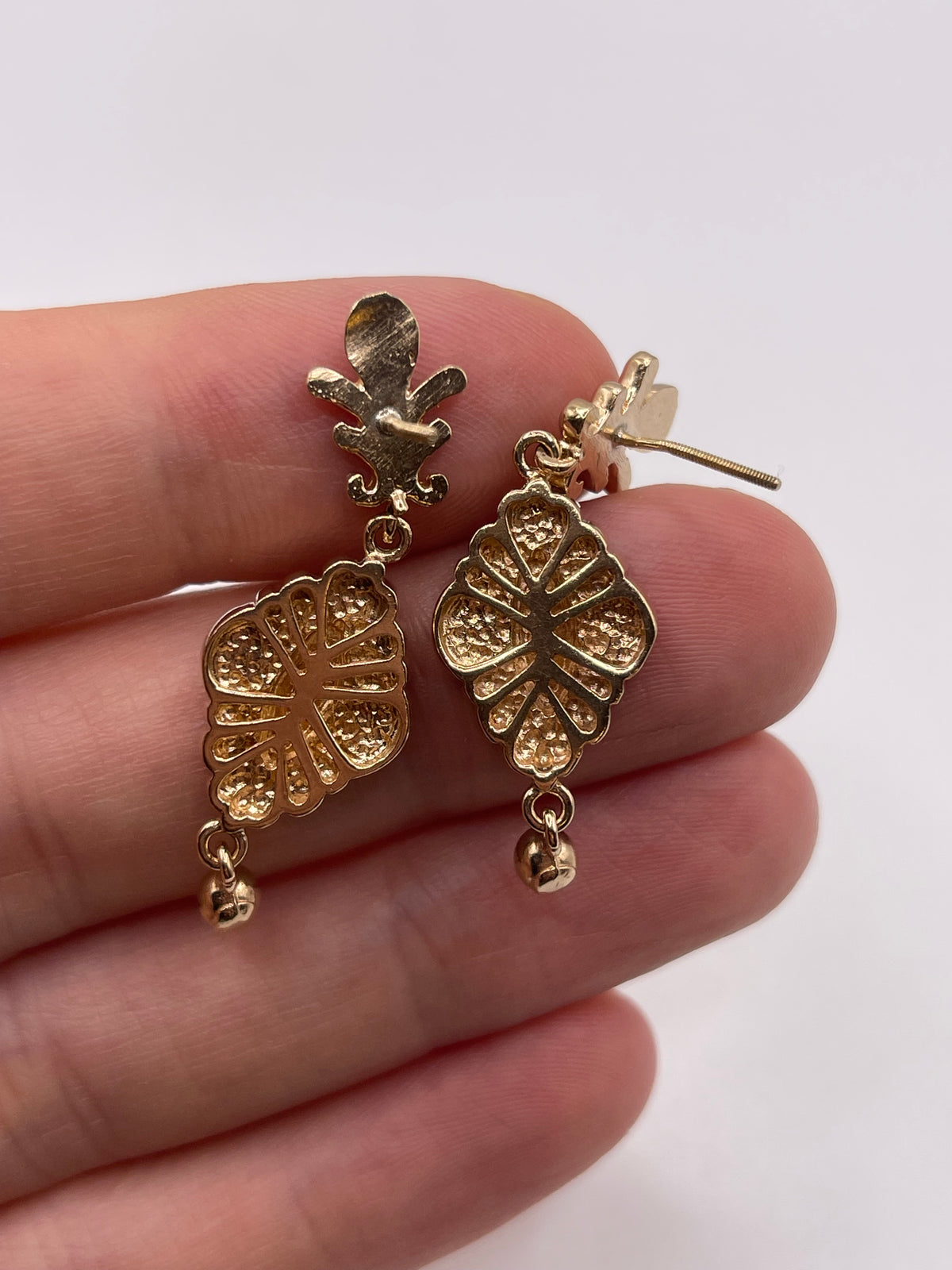 9ct gold diamond earrings