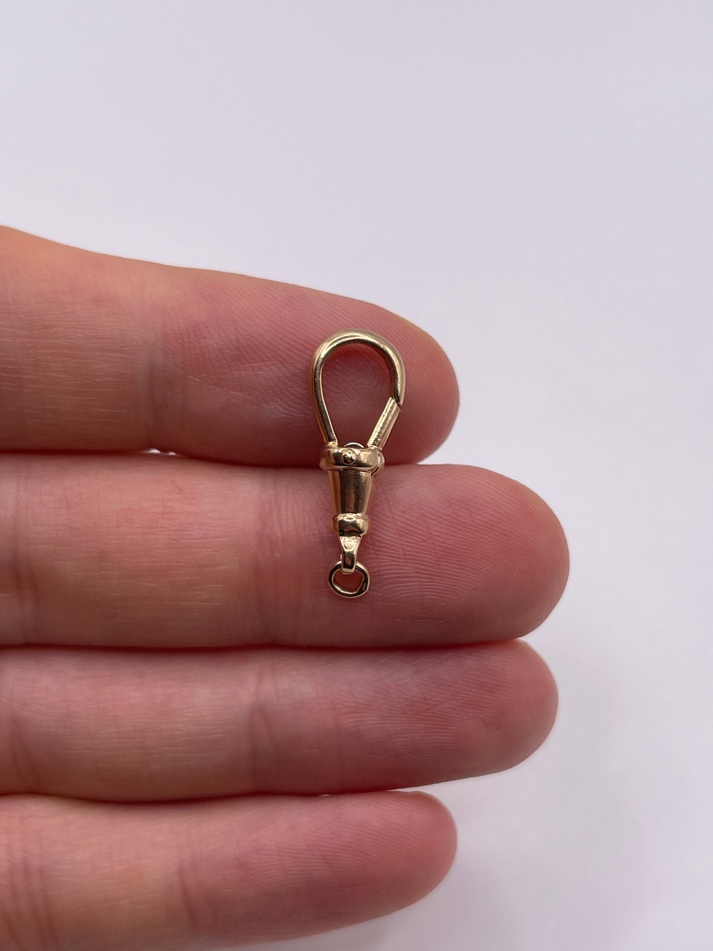 9ct rose gold dog clip 8
