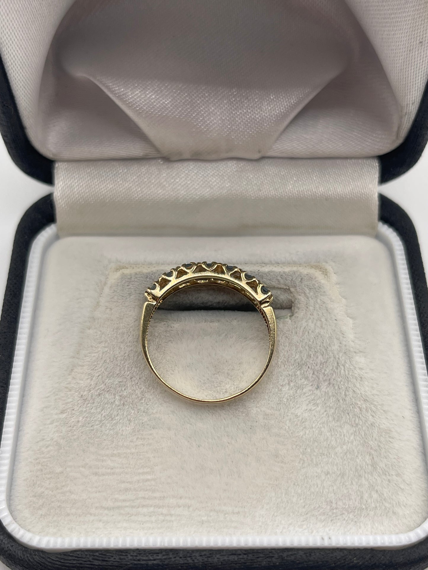 9ct gold blue topaz ring