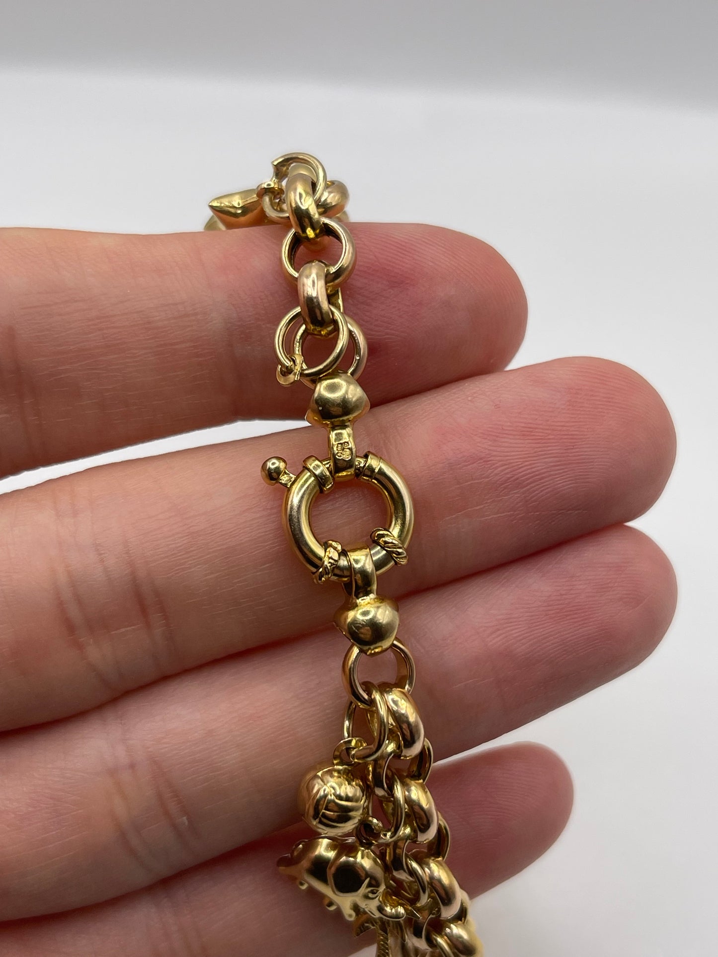 9ct gold charm bracelet